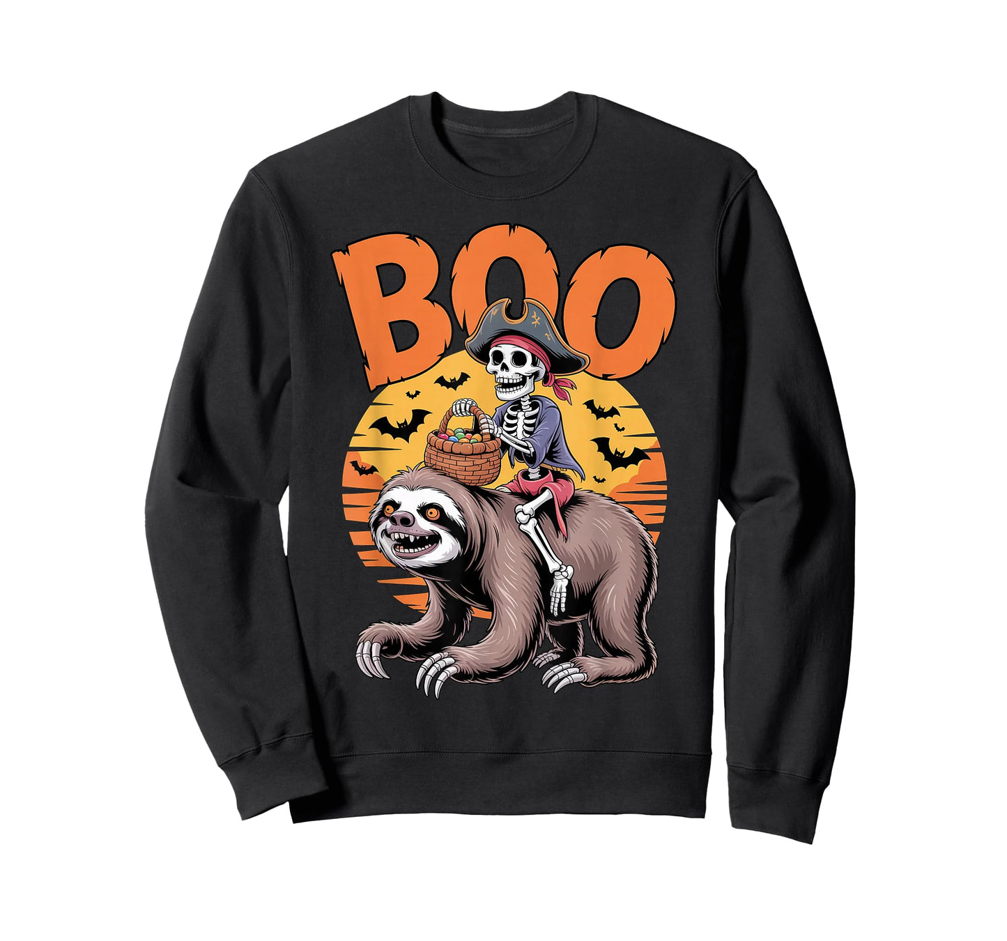 Spooky Sloth Costume on Boo Sloth Halloween T-Shirt