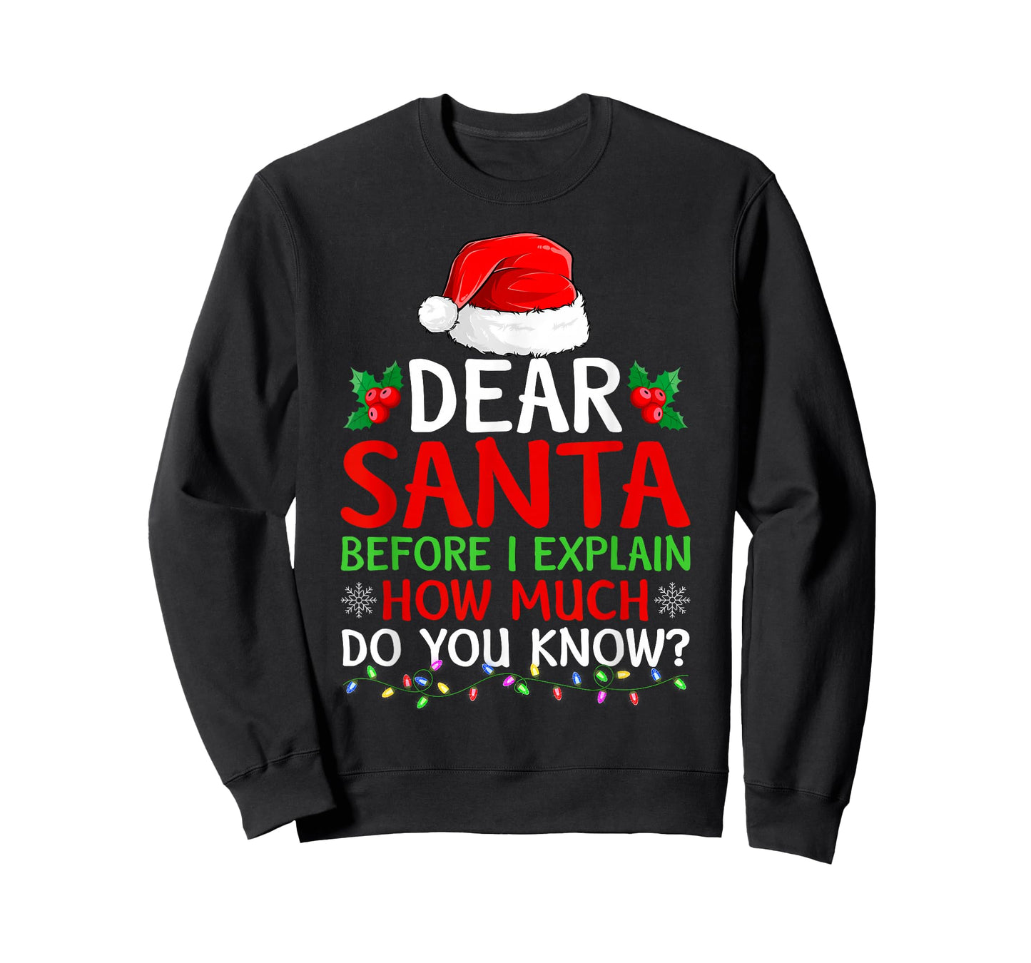 Dear Santa Before I Explain How Much Do You Know Christmas T-Shirt