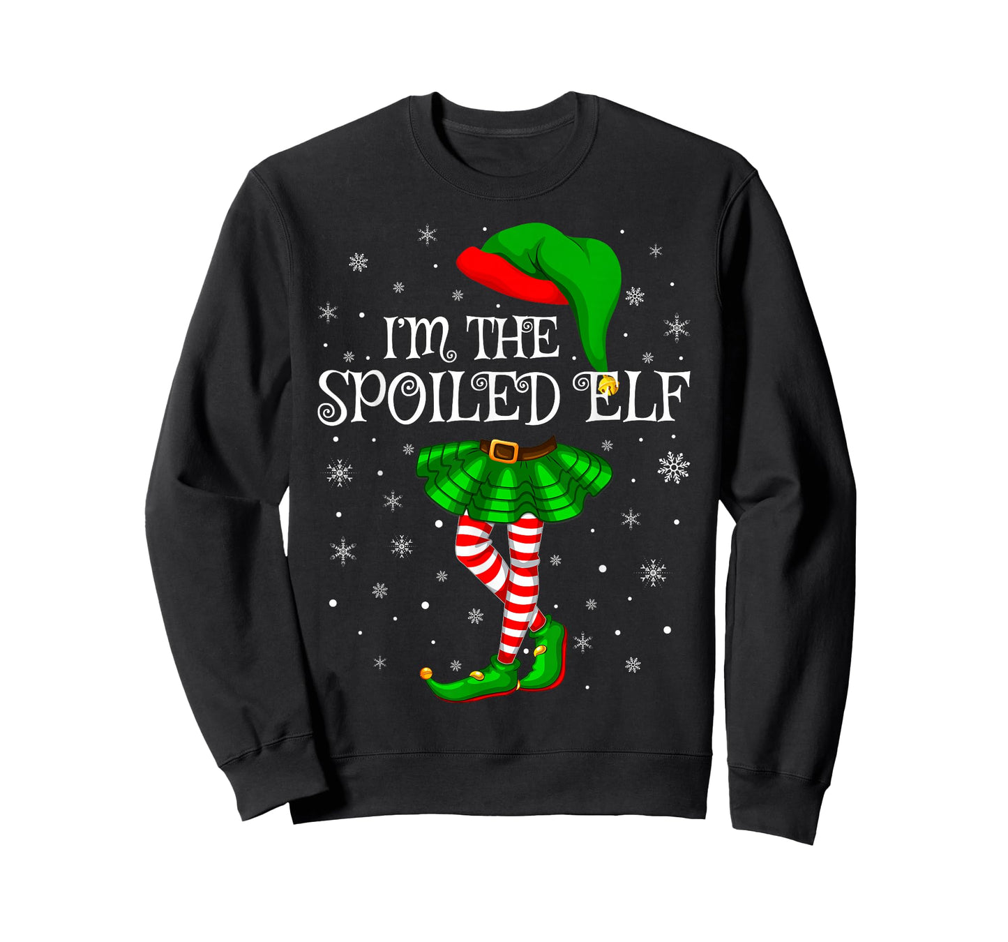 Spoiled Elf Christmas Matching Family Women Girls Elf T-Shirt
