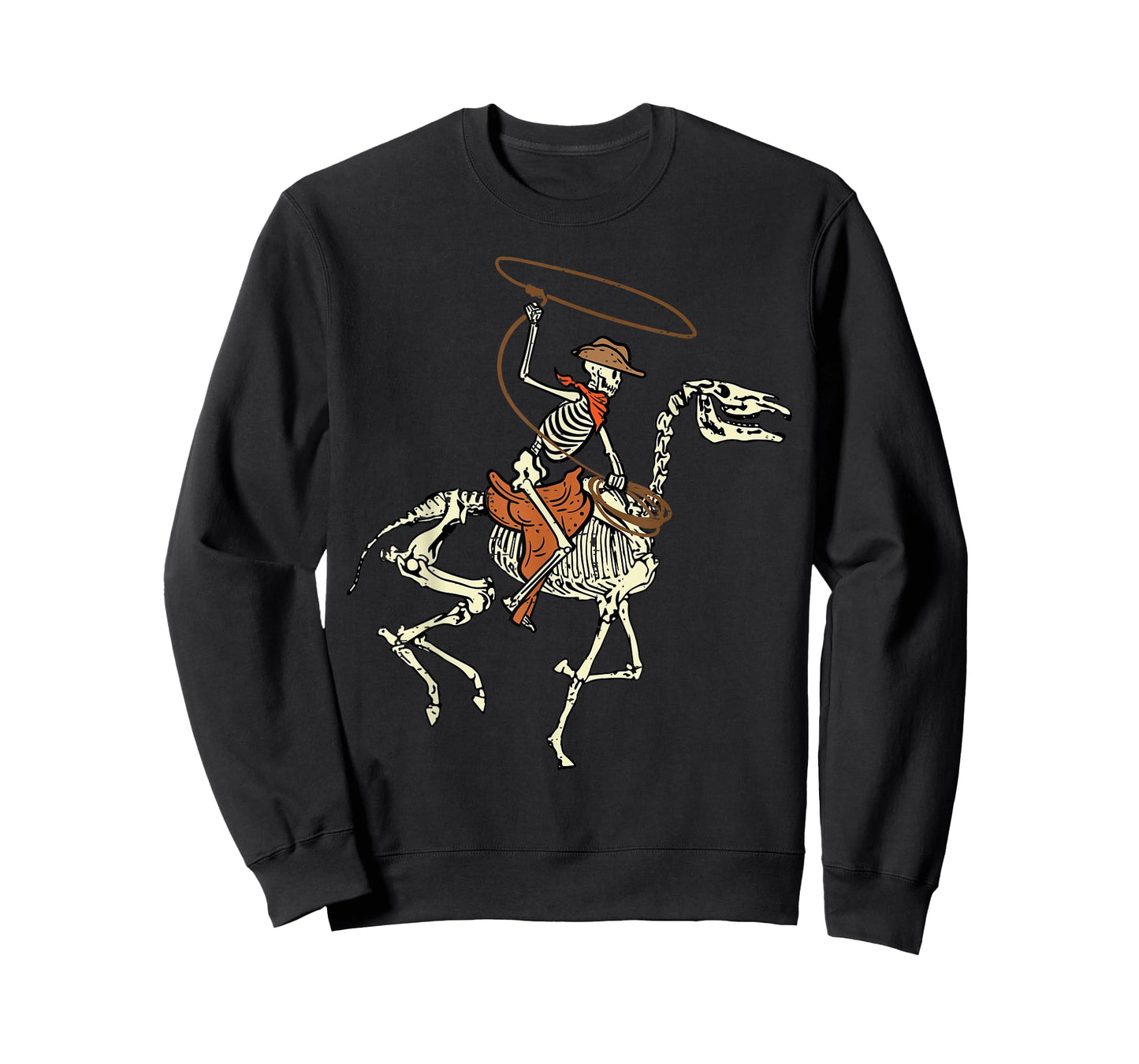 Halloween Cowboy Horse Skeleton Costume Men Boys Kids Women T-Shirt