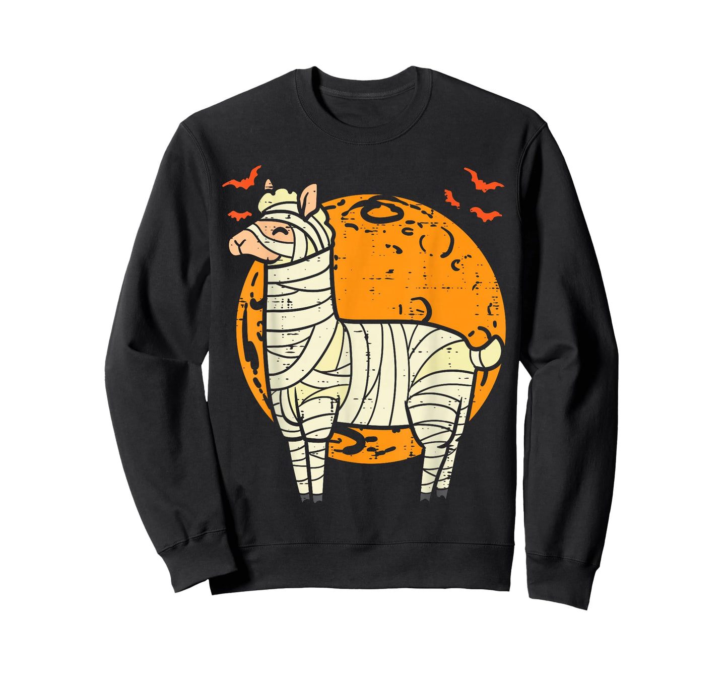 Mummy Llama Moon Cute Halloween Alpaca Animal Men Women Kids T-Shirt