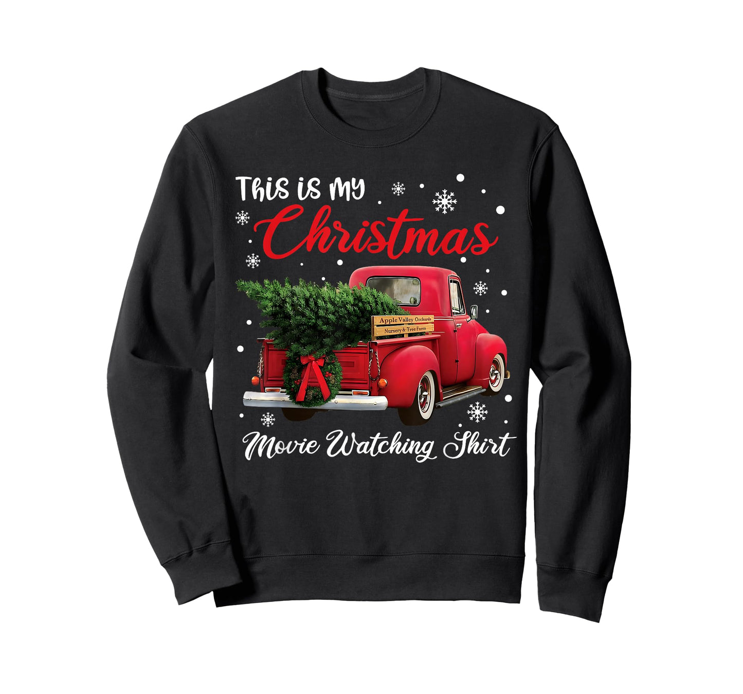 This is My Christmas Movie Watching Shirt Vintage Red Truck T-Shirt