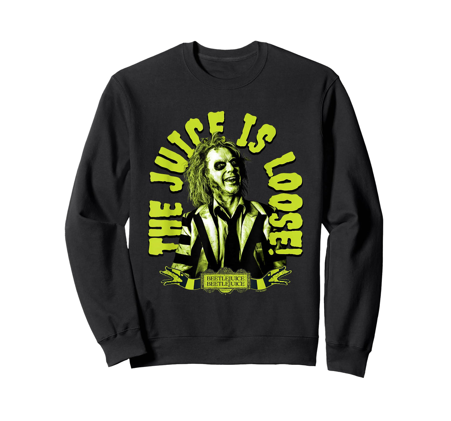 Beetlejuice Beetlejuice The Juice Is Loose! Neon Portrait T-Shirt