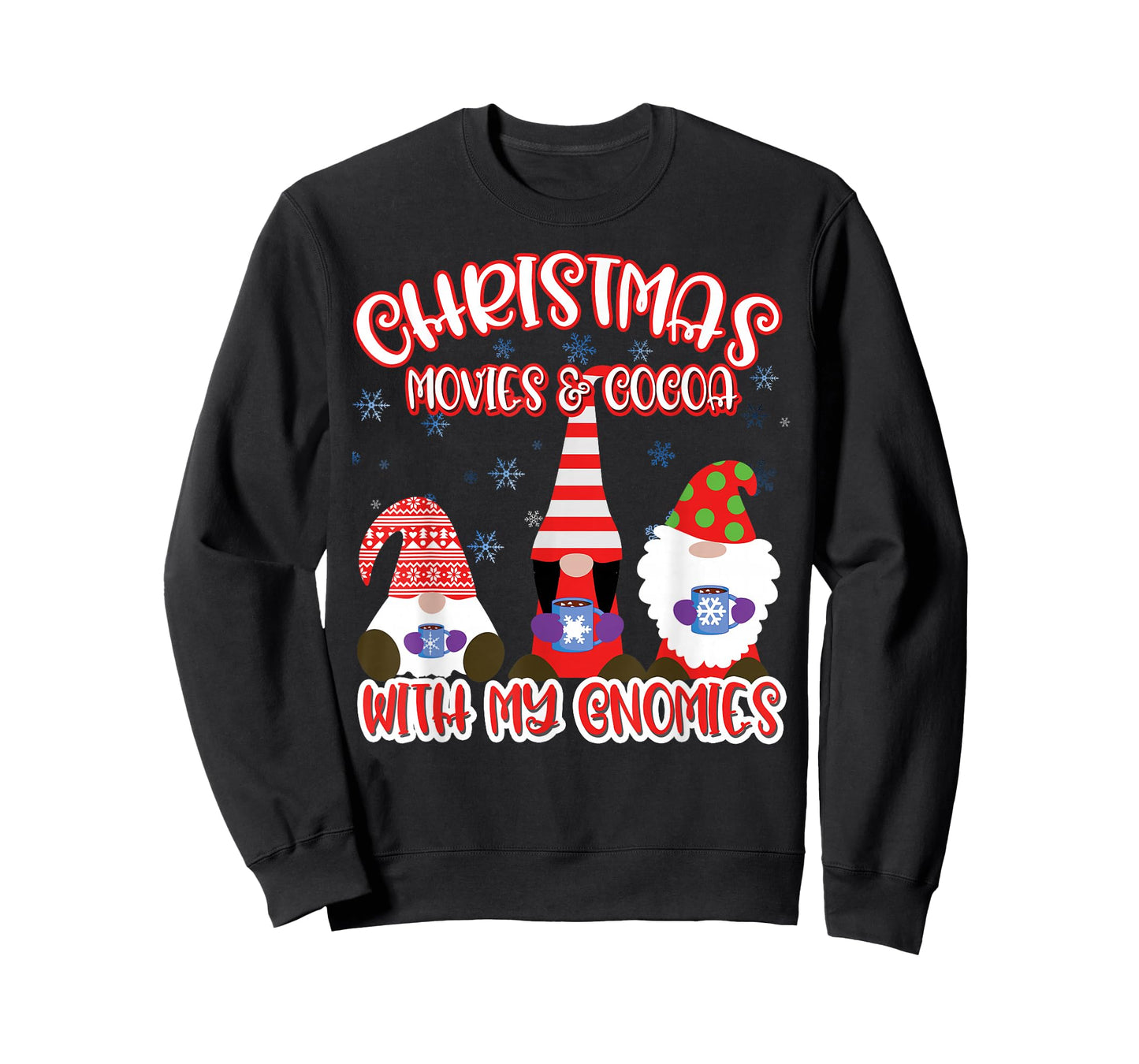 Christmas Gnome Cute & Funny Movies and Cocoa T-Shirt
