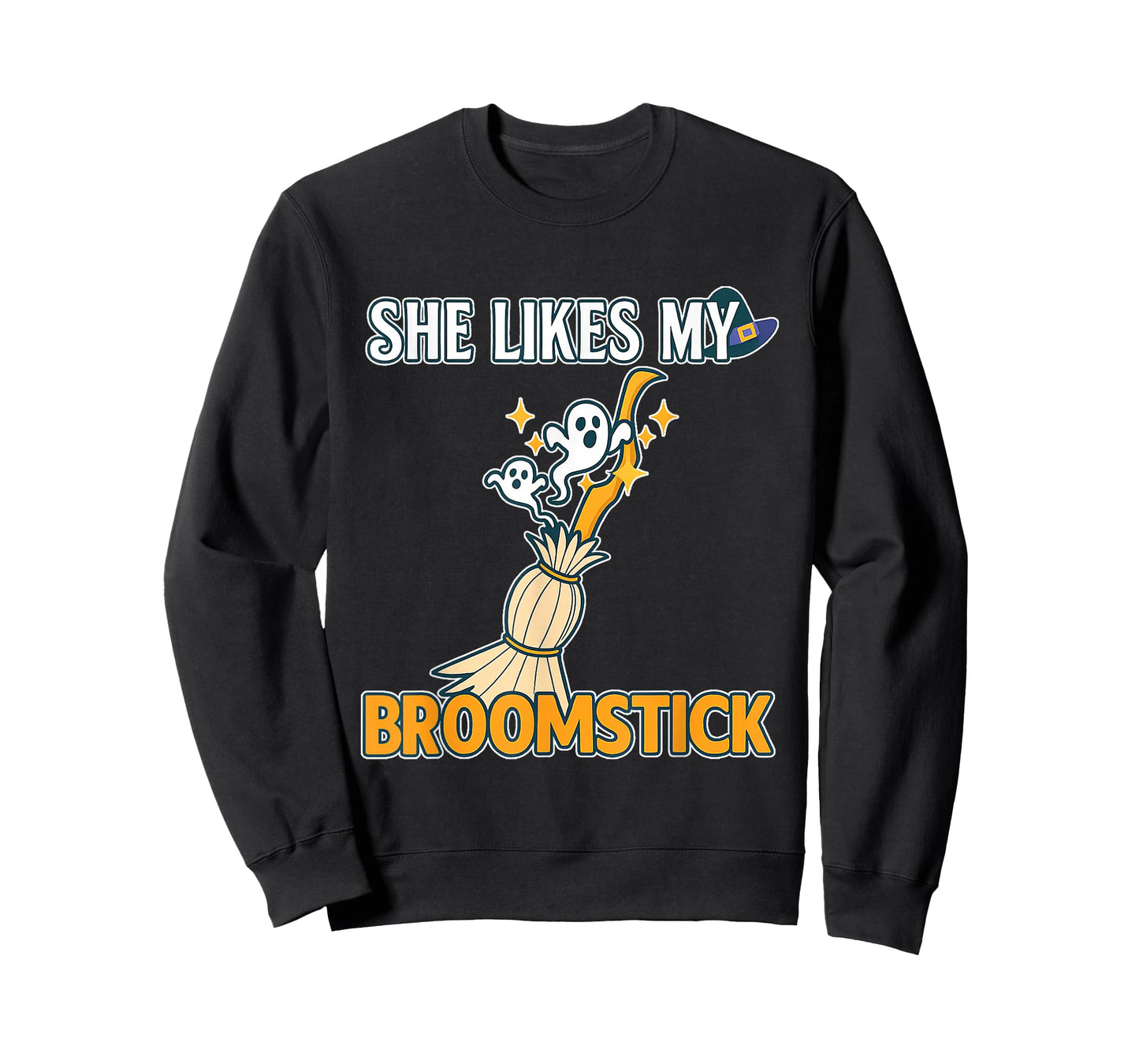 She Likes My Broomstick He Likes My Pumpkins Funny Couple T-Shirt