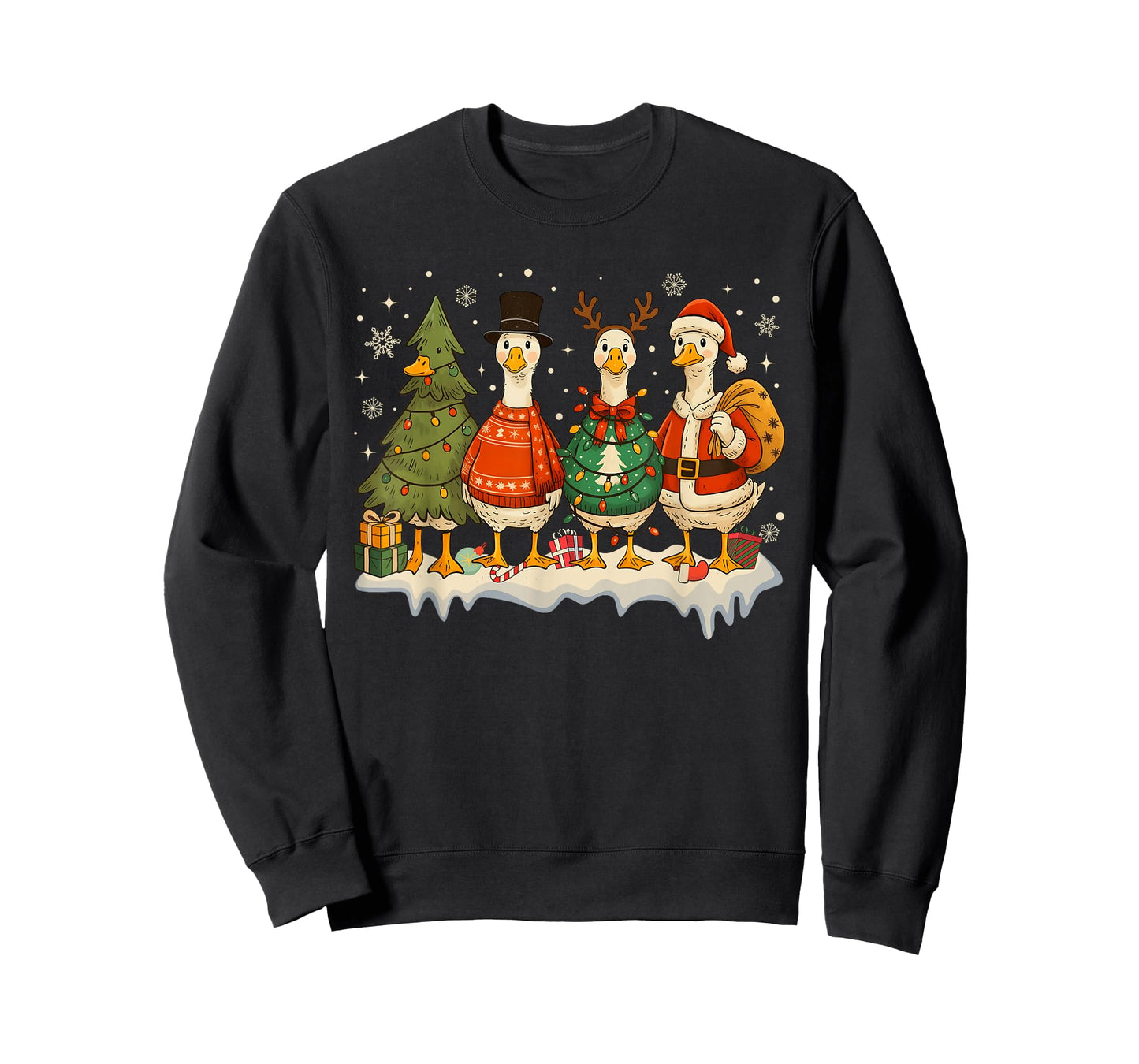 Funny Merry Goosemas Cute Xmas Goose Lovers Men Women Kids T-Shirt