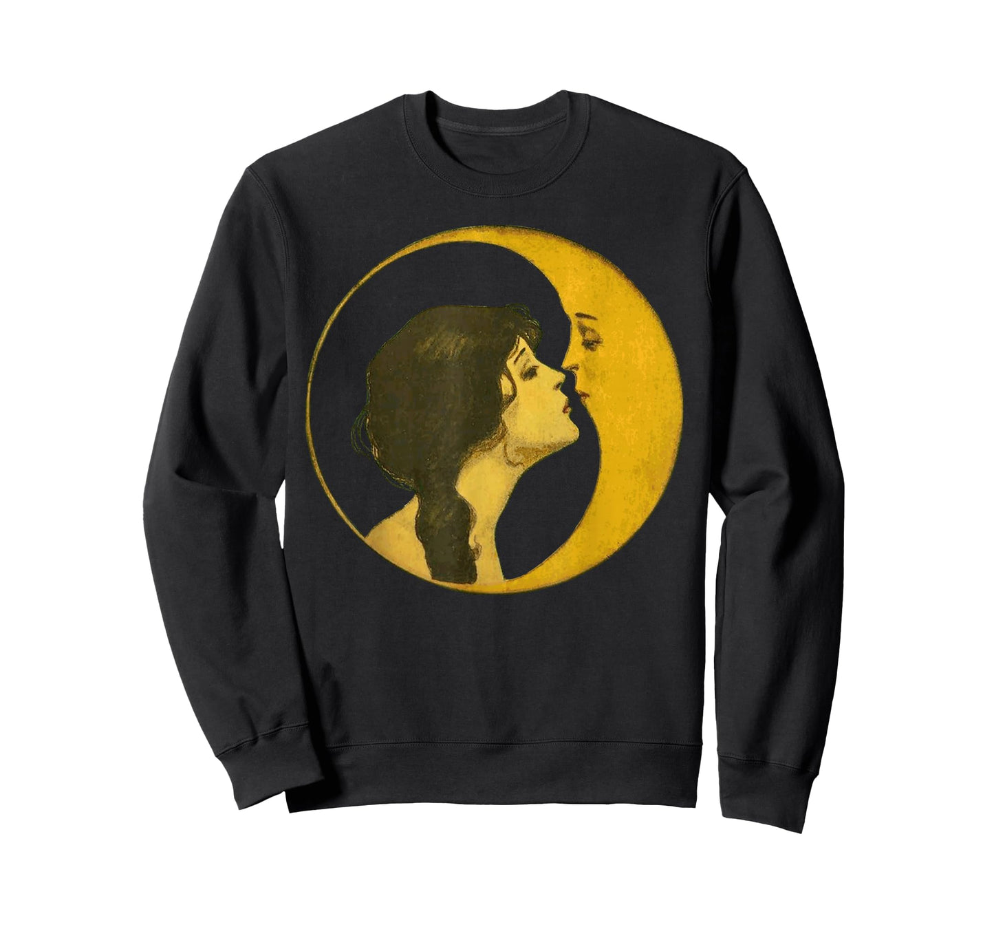 Kiss the Man On The Moon Vintage Art Celestial Gift T-Shirt