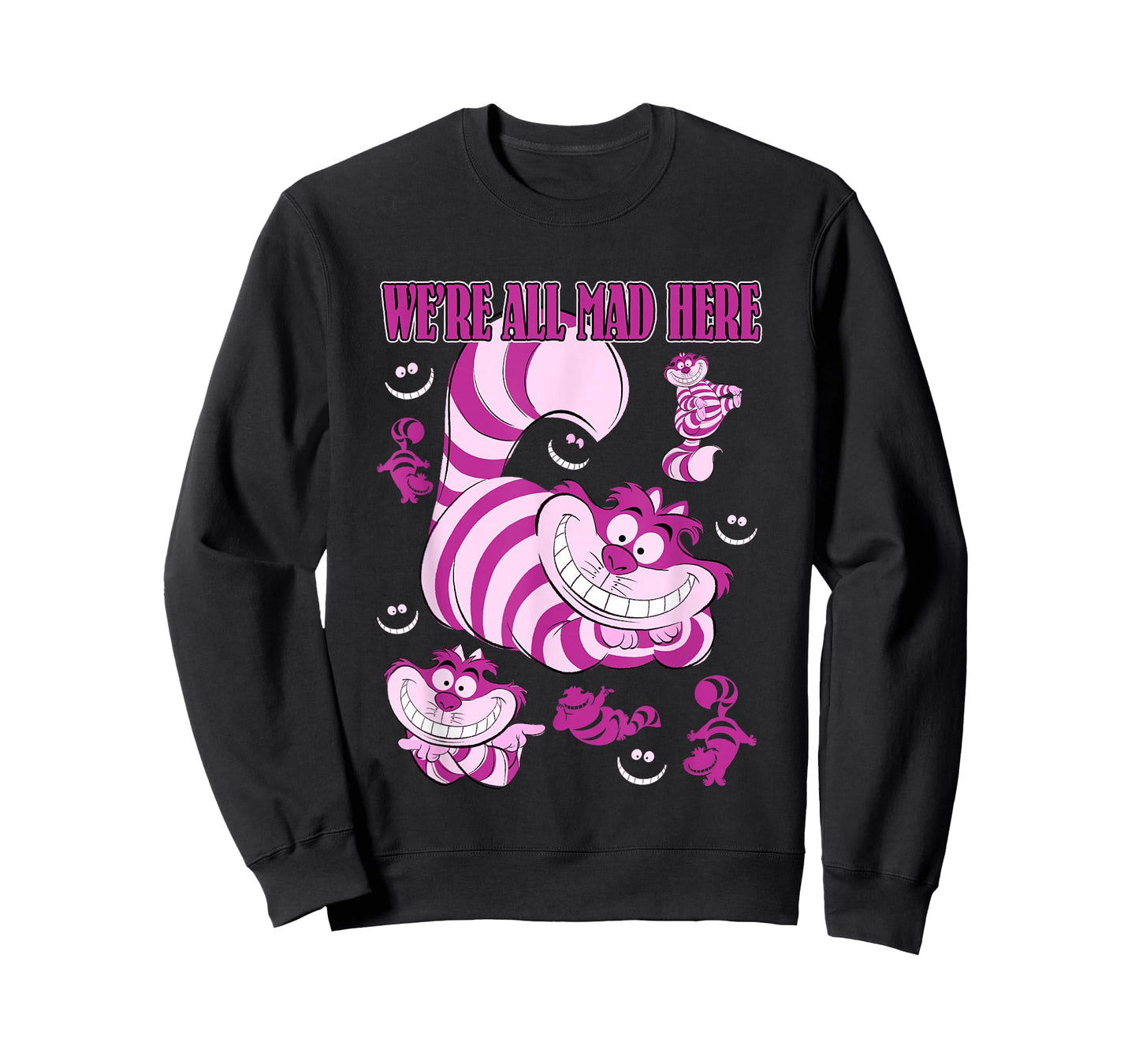 Disney Alice in Wonderland Cheshire Cat We're All Mad Here T-Shirt