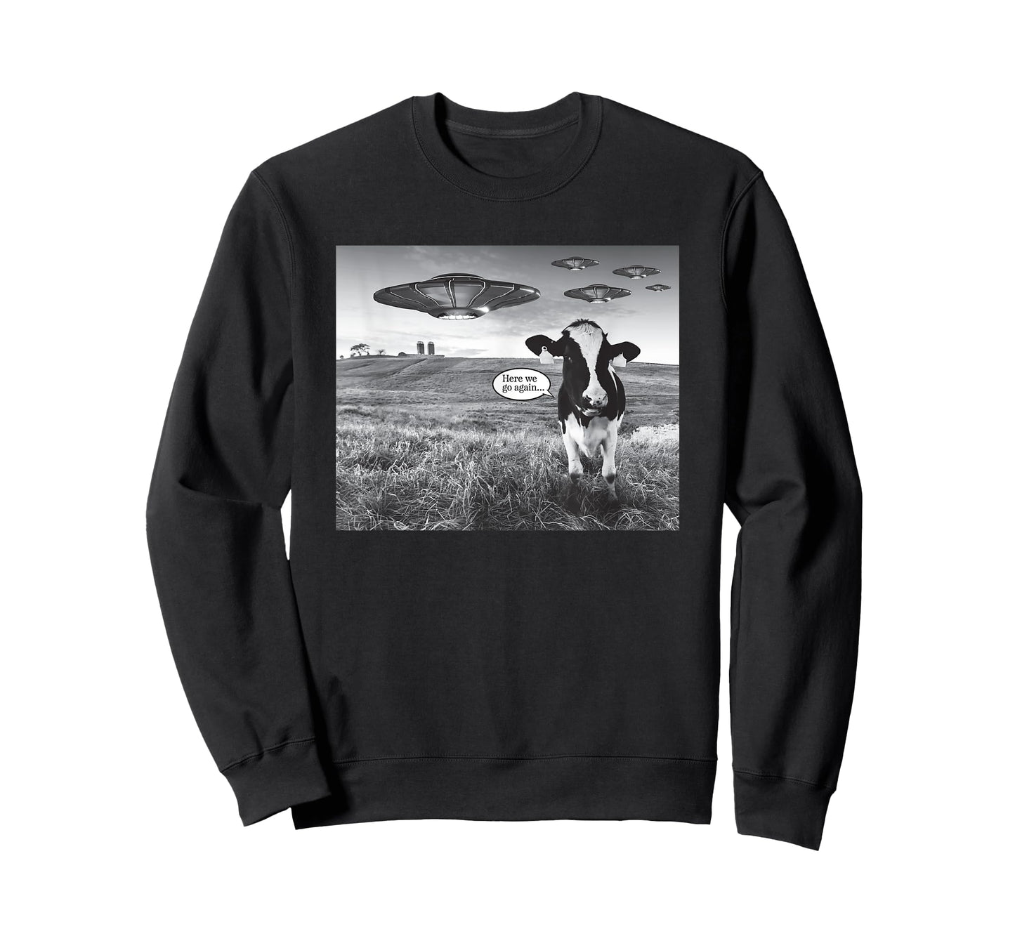 Funny Cow Selfie With Alien T-Shirt
