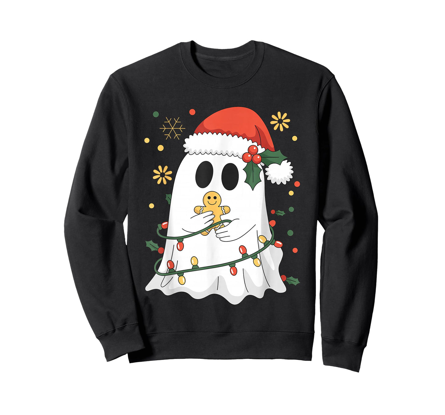 Ghost Christmas Santa Spooky Christmas T-Shirt