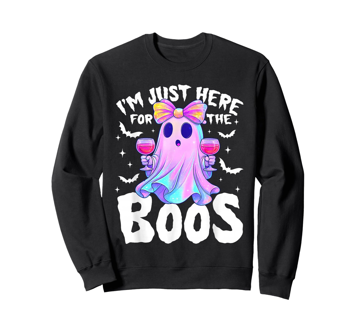 I'm Just Here for The Boos Ghost Cute Funny Halloween Women T-Shirt
