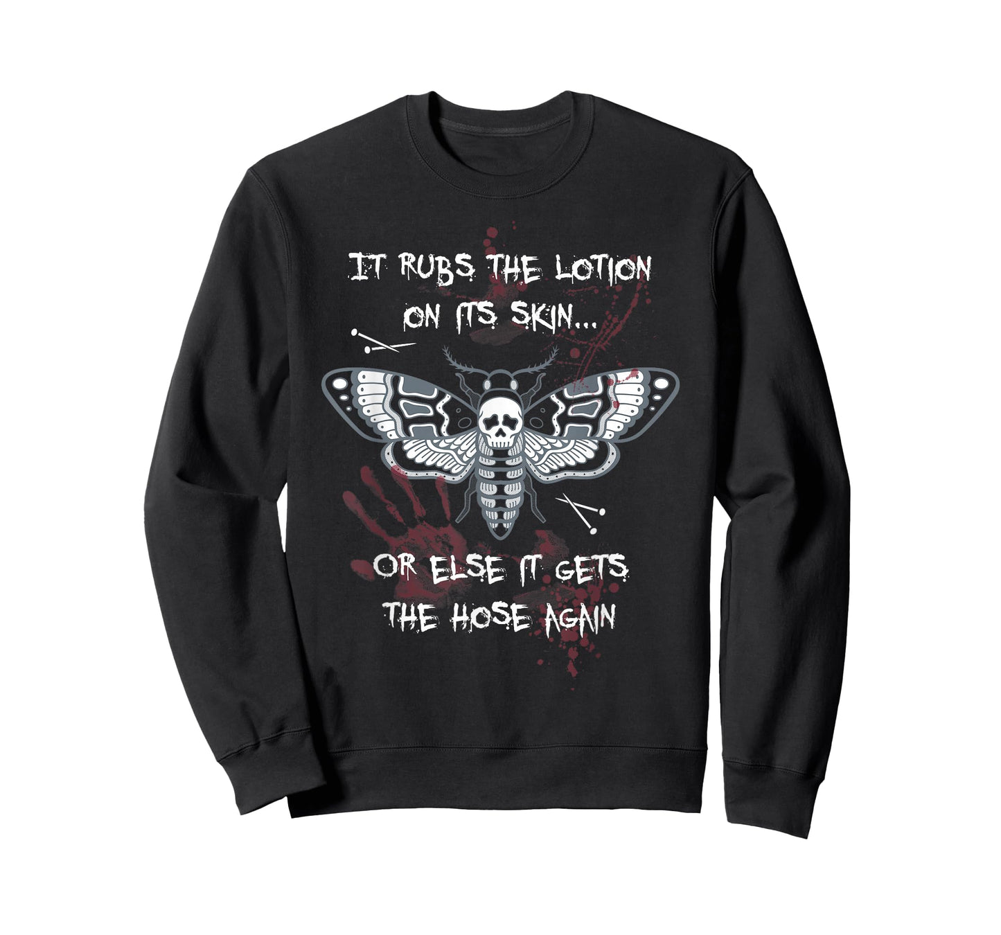 Gothic Horror Deaths Head Moth Slogan T-Shirt T-Shirt