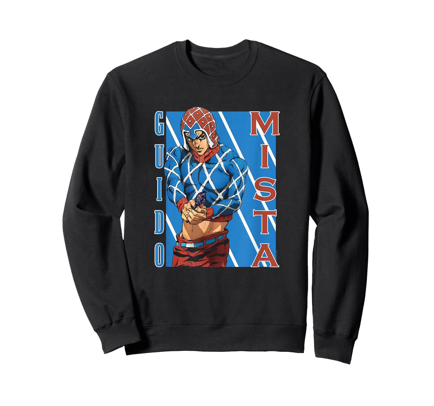 JoJo Part 5 Golden Wind Guido Mista Six Bullets Pose Anime T-Shirt
