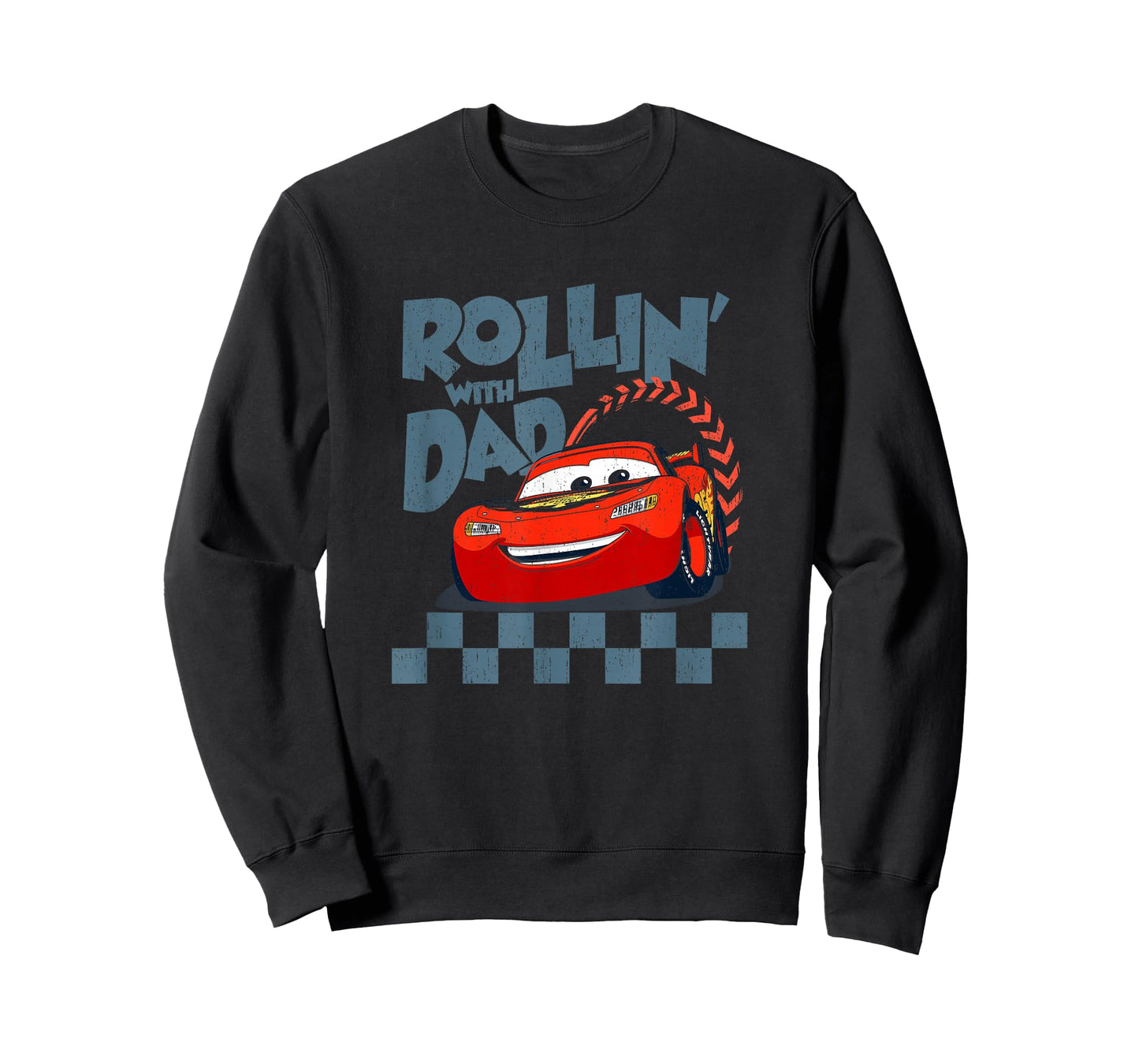 Disney Pixar Cars Rollin' with Dad Lightning McQueen Retro T-Shirt