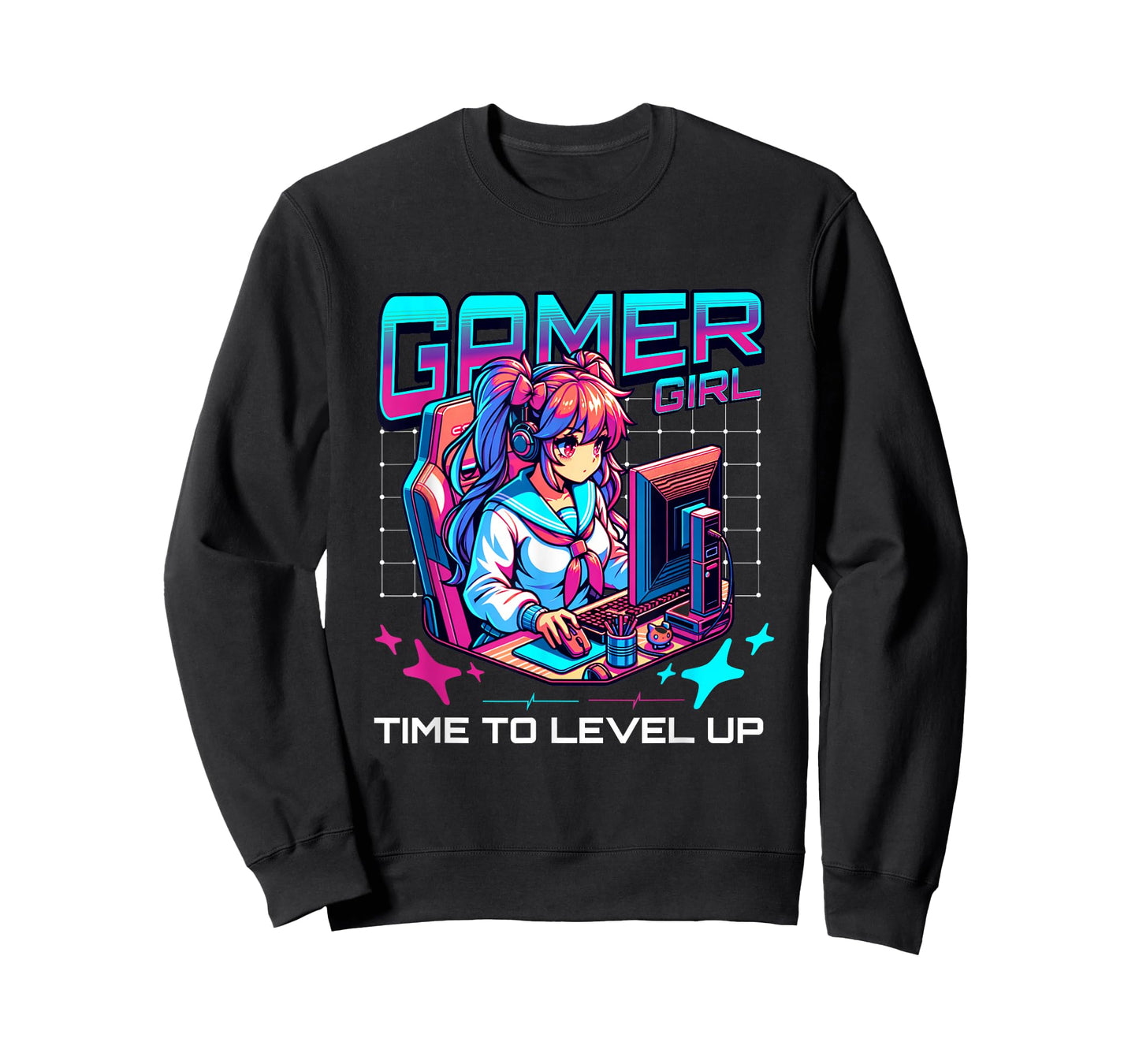 Gamer Girl Time To Level Up Video Game Girl Gaming B-day T-Shirt