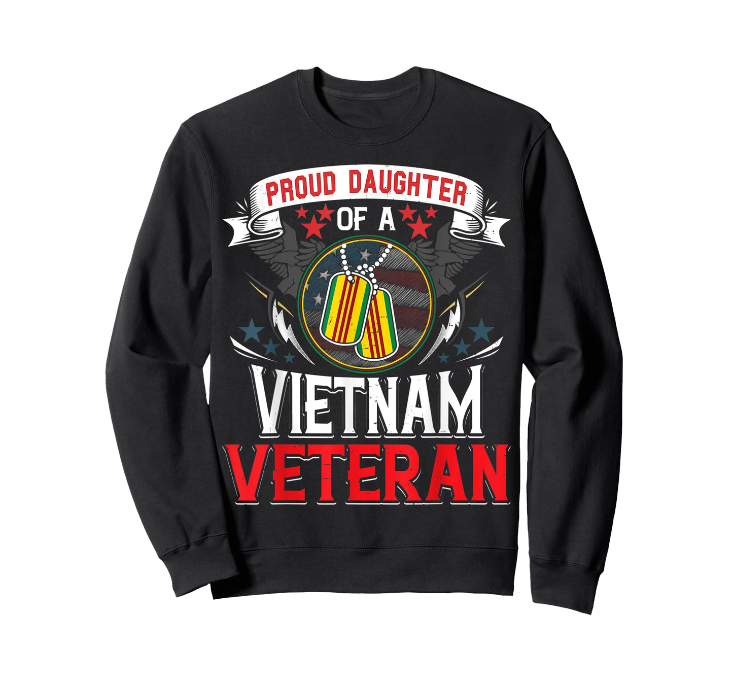 Proud Daughter of A Vietnam Veteran Shirt Gift Military Flag T-Shirt