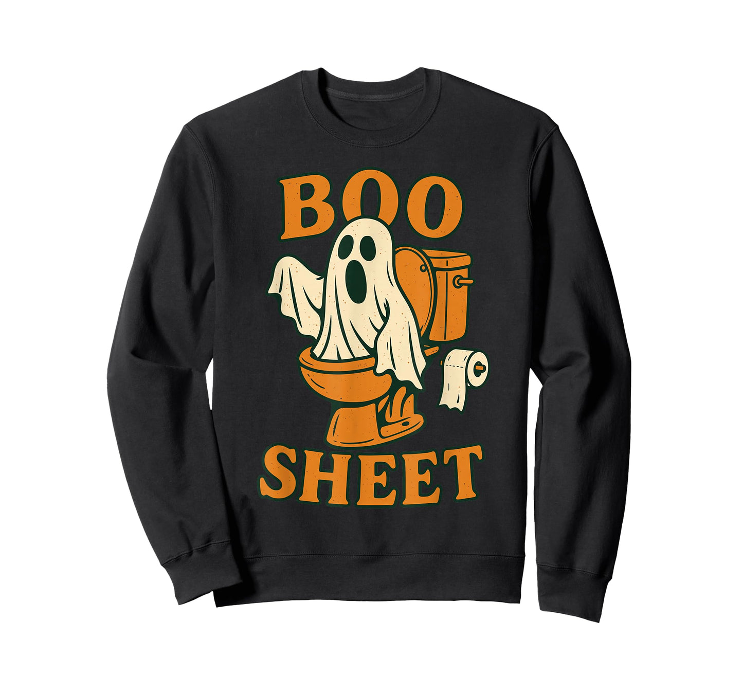 Halloween Boo Sheet Funny Ghost Toilet Pun Retro T-Shirt