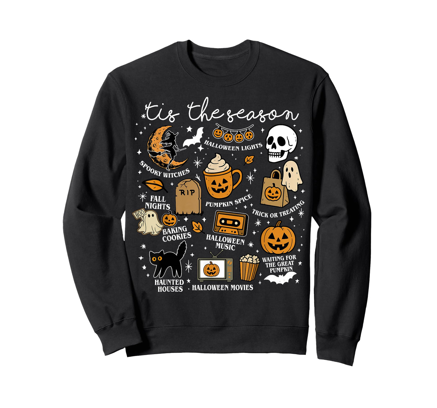 Retro Tis The Season Halloween Season Fall Ghost Vibes Tee T-Shirt