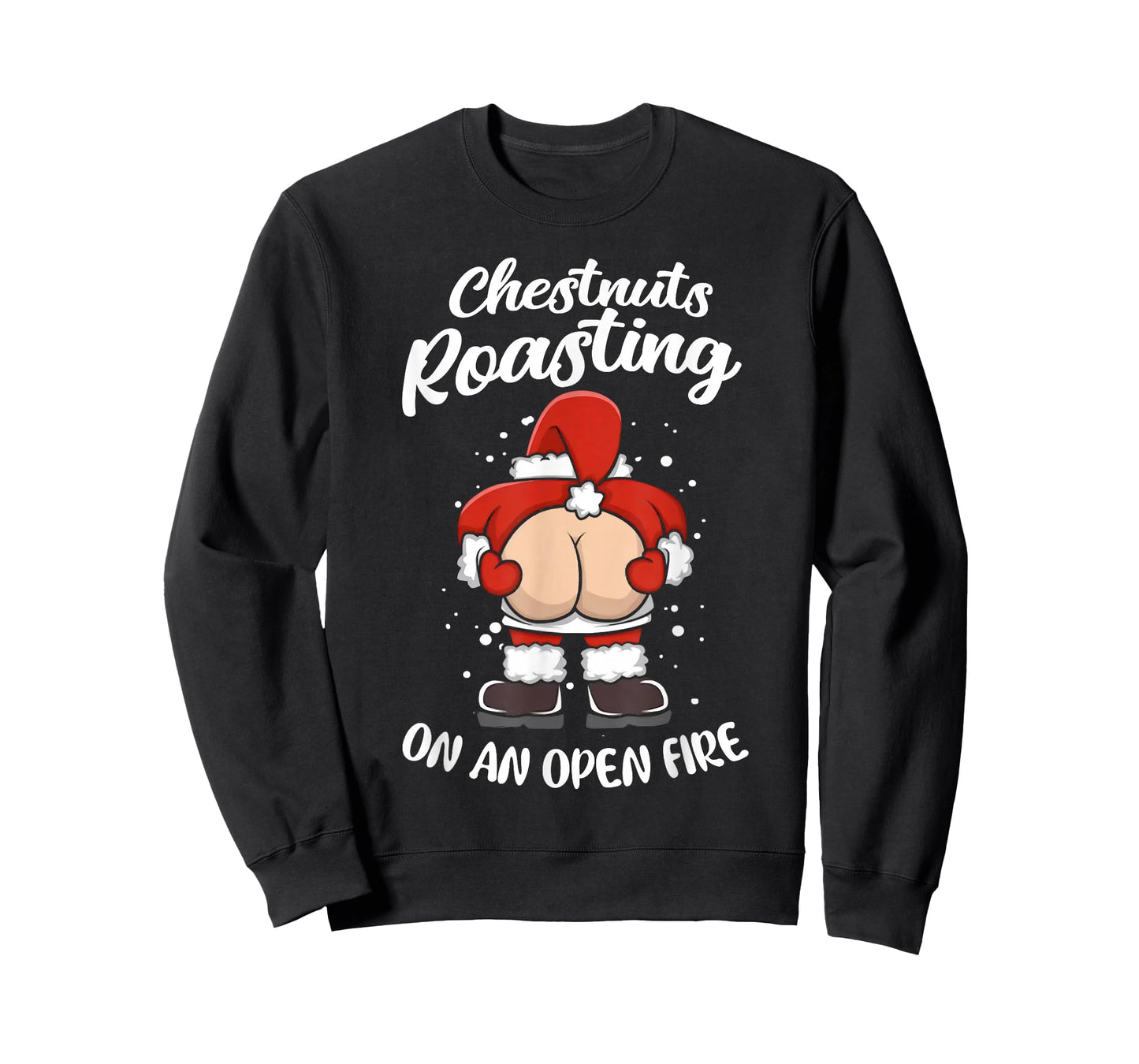 Funny Santa Chestnuts Roasting On An Open Fire Christmas T-Shirt