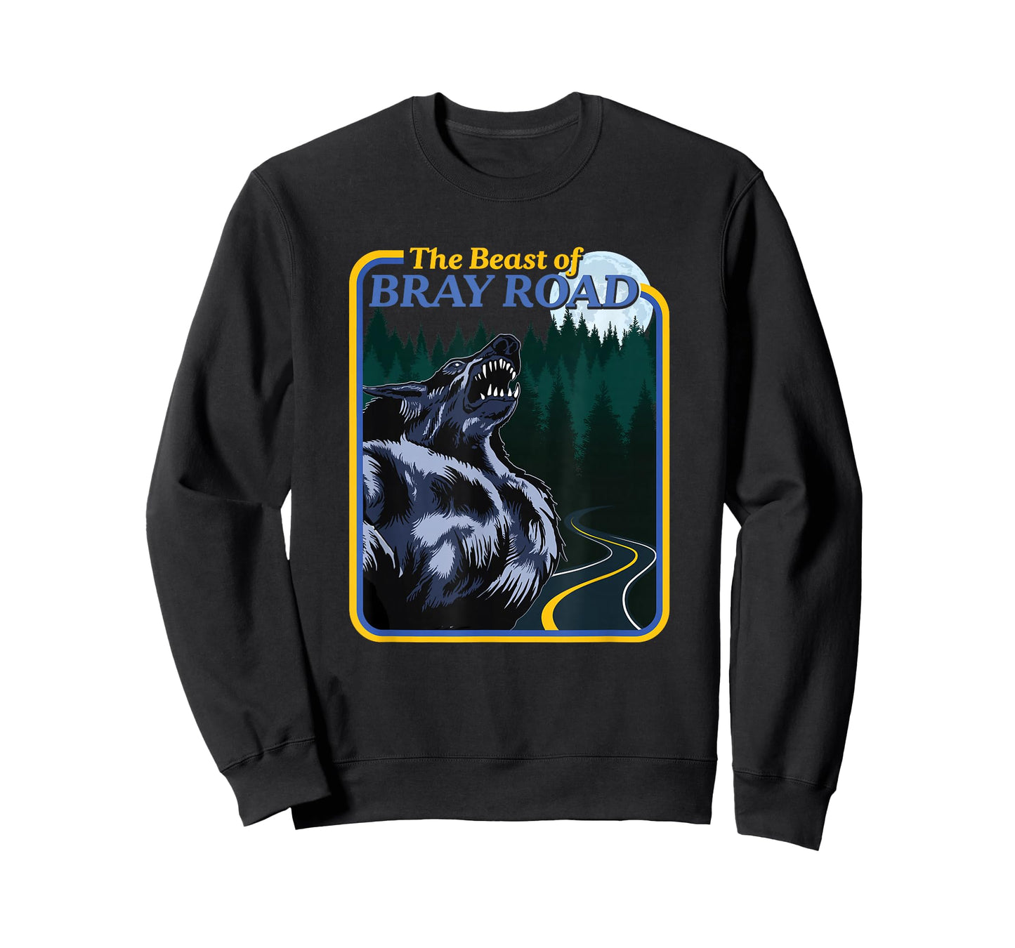 National Introvert Society Retro Wisconsin Dogman Cryptid T-Shirt - Black, Small