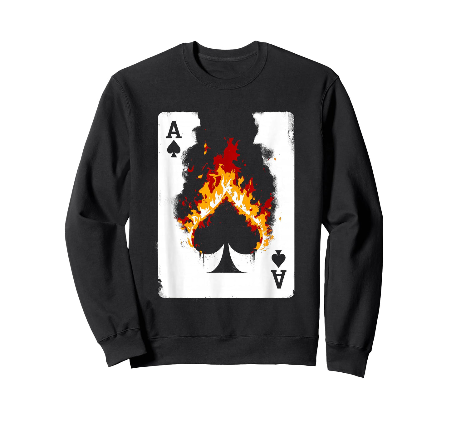 Burning Ace Of Spades - Vintage Favorite Card Game Lover T-Shirt