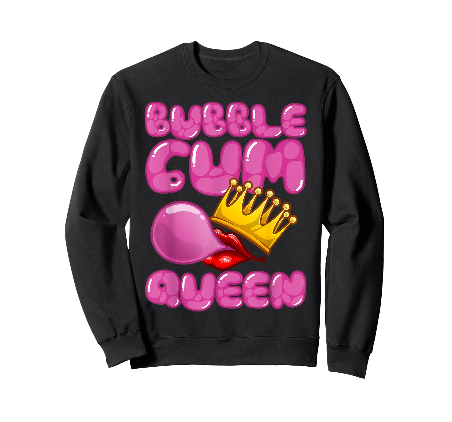 Cute Bubble Gum Art For Women Girls Kids Bubble Gum Queen T-Shirt