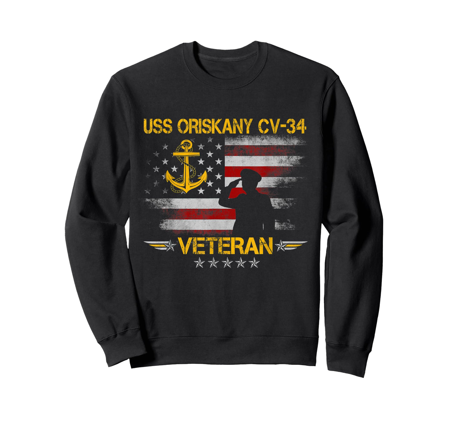 USS Oriskany (CV-34) Aircraft Carrier Veteran Flag Vintage T-Shirt