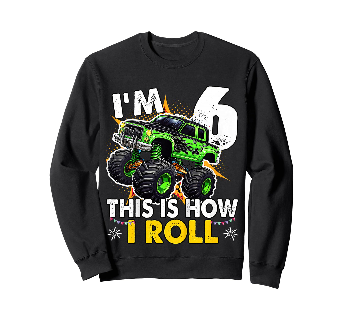 6 Year Old Monster Truck 6th Birthday Boy T-Shirt