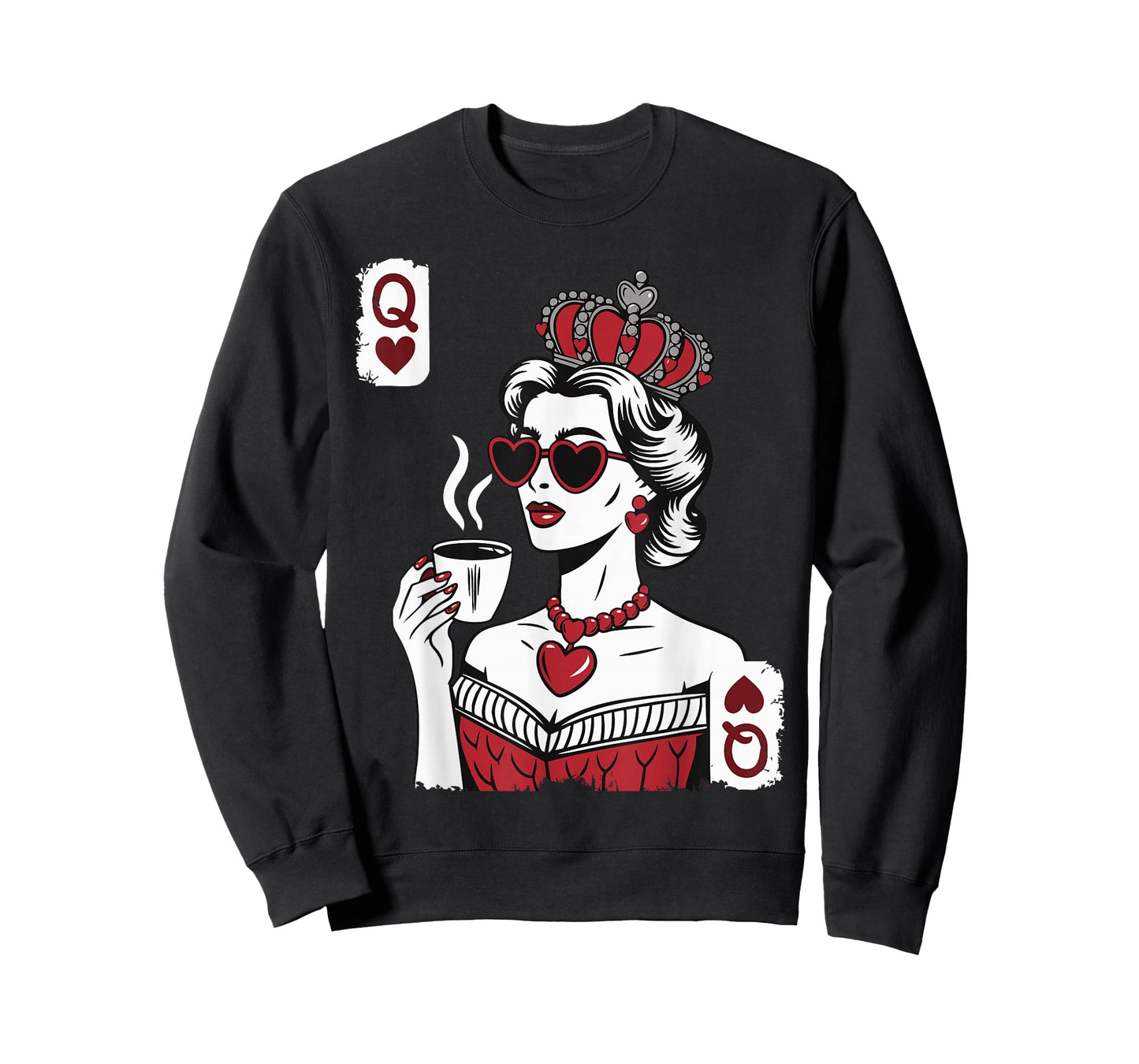 Queen of Hearts for Coffee Lovers T-Shirt