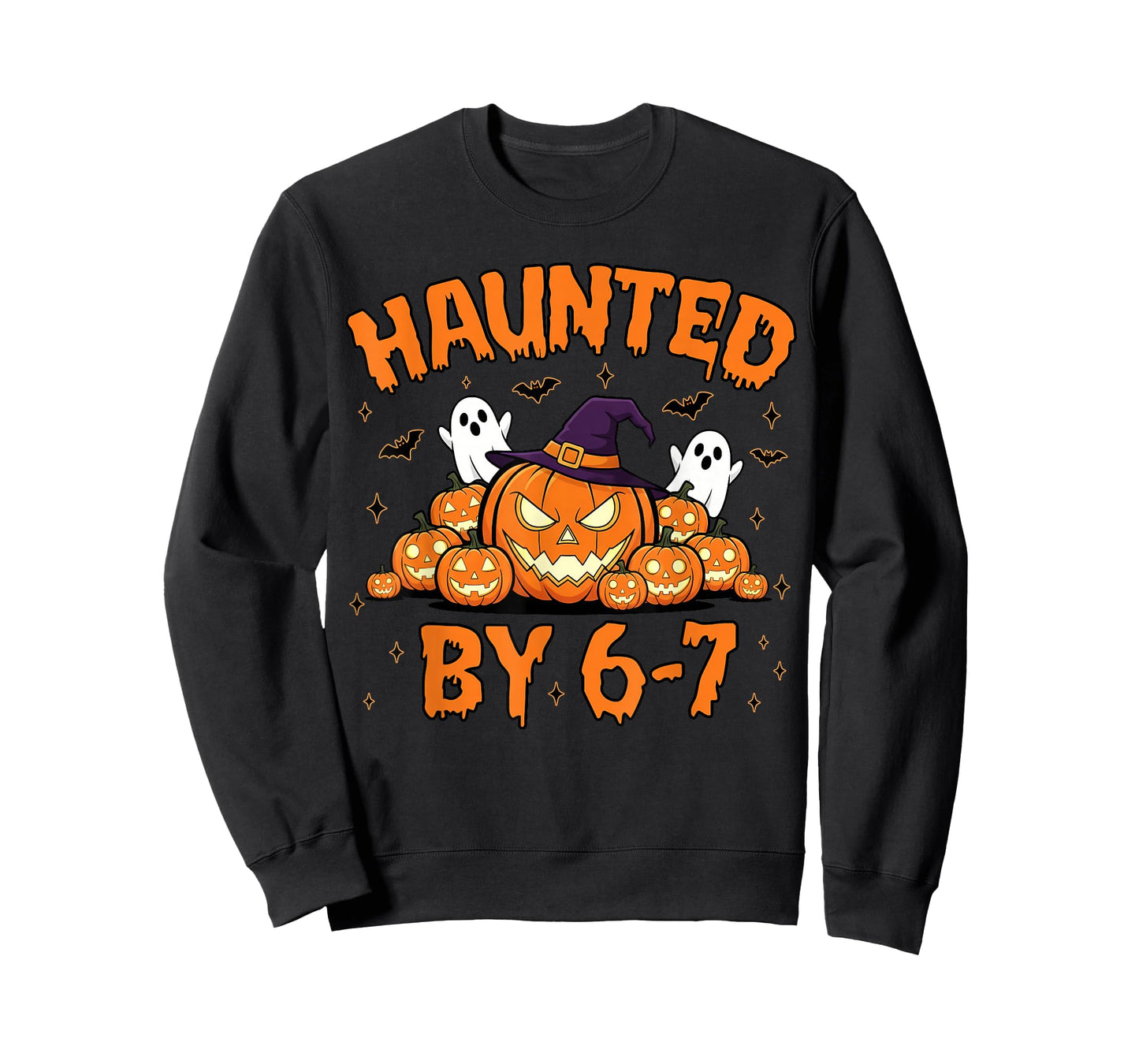 Haunted by 67 – Funny Ghost and Pumpkin Halloween Costume T-Shirt
