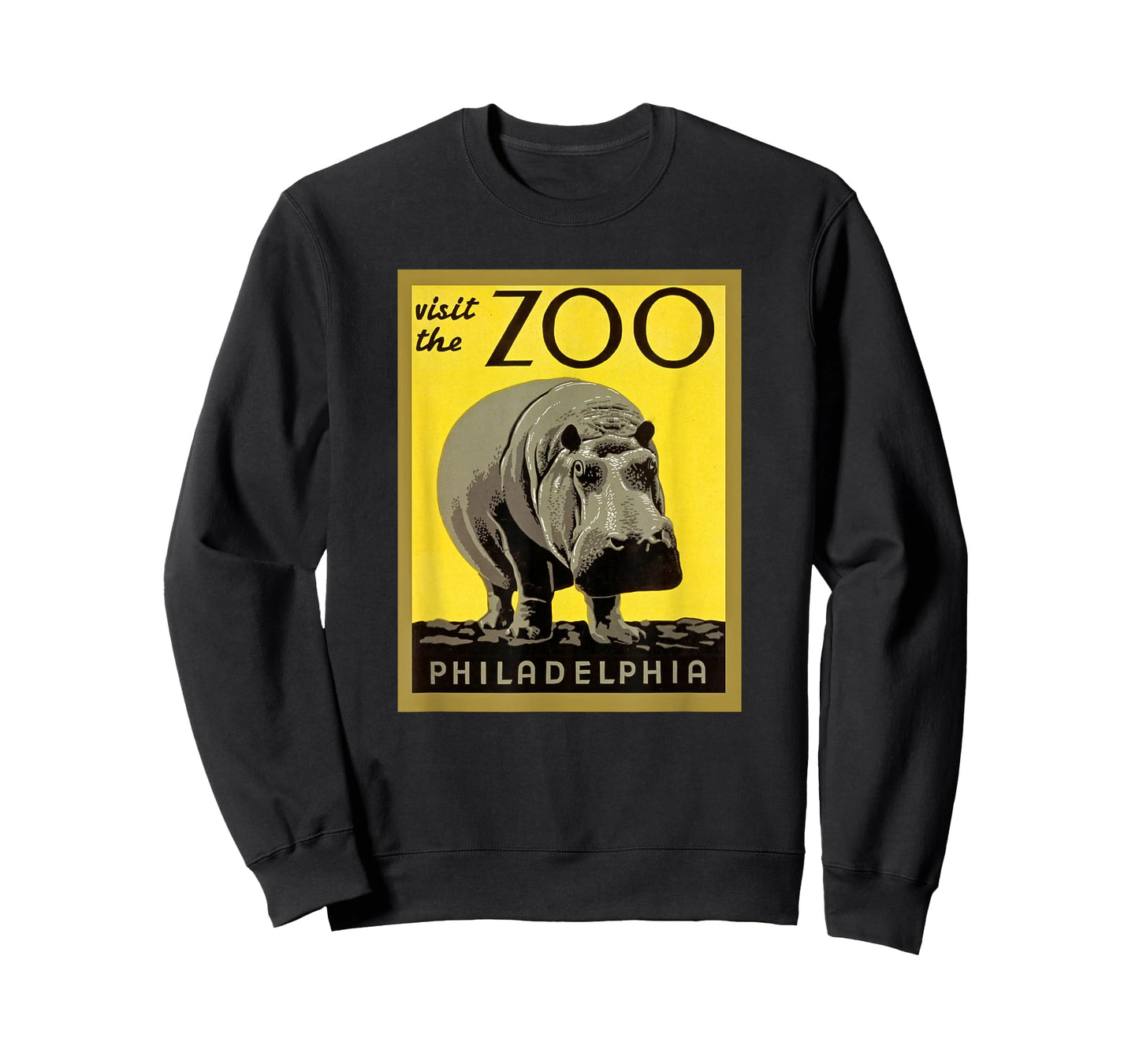 Visit The Zoo Philadelphia Retro Vintage Hippopotamus Hippo T-Shirt
