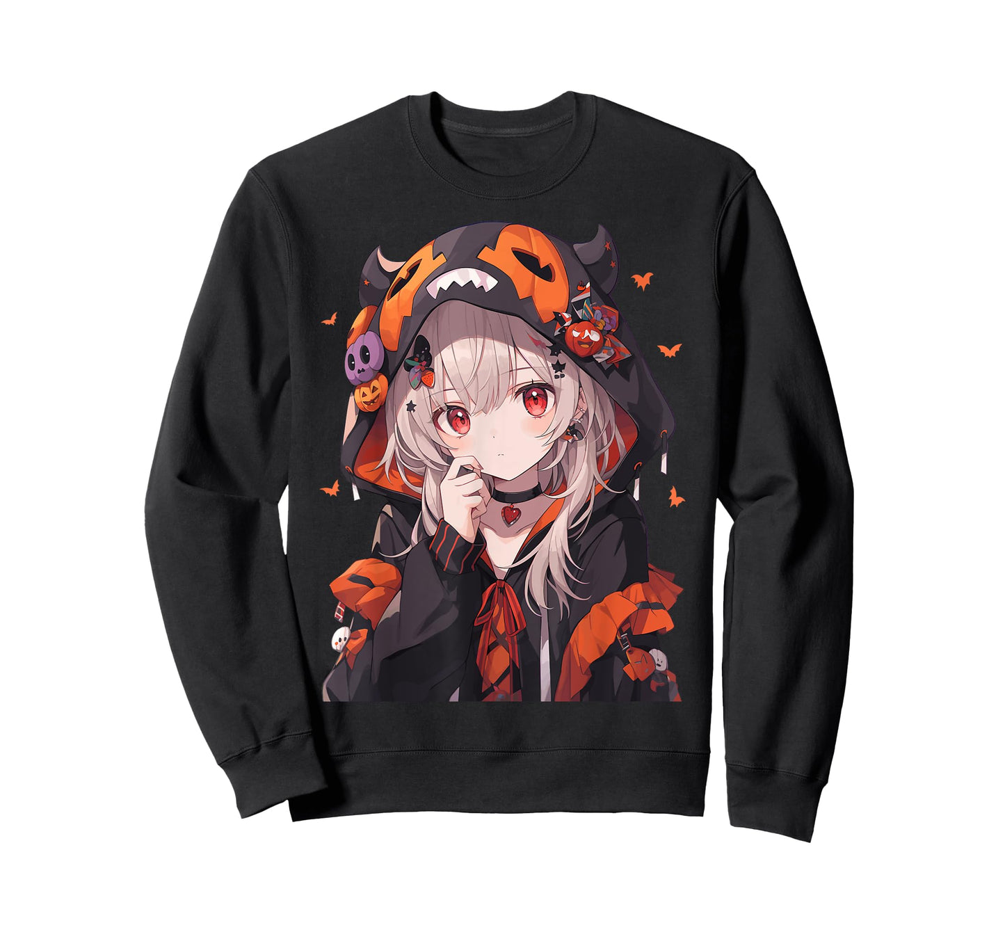 Halloween Anime Girl Pumpkin Demon Costume Japanese Otaku T-Shirt