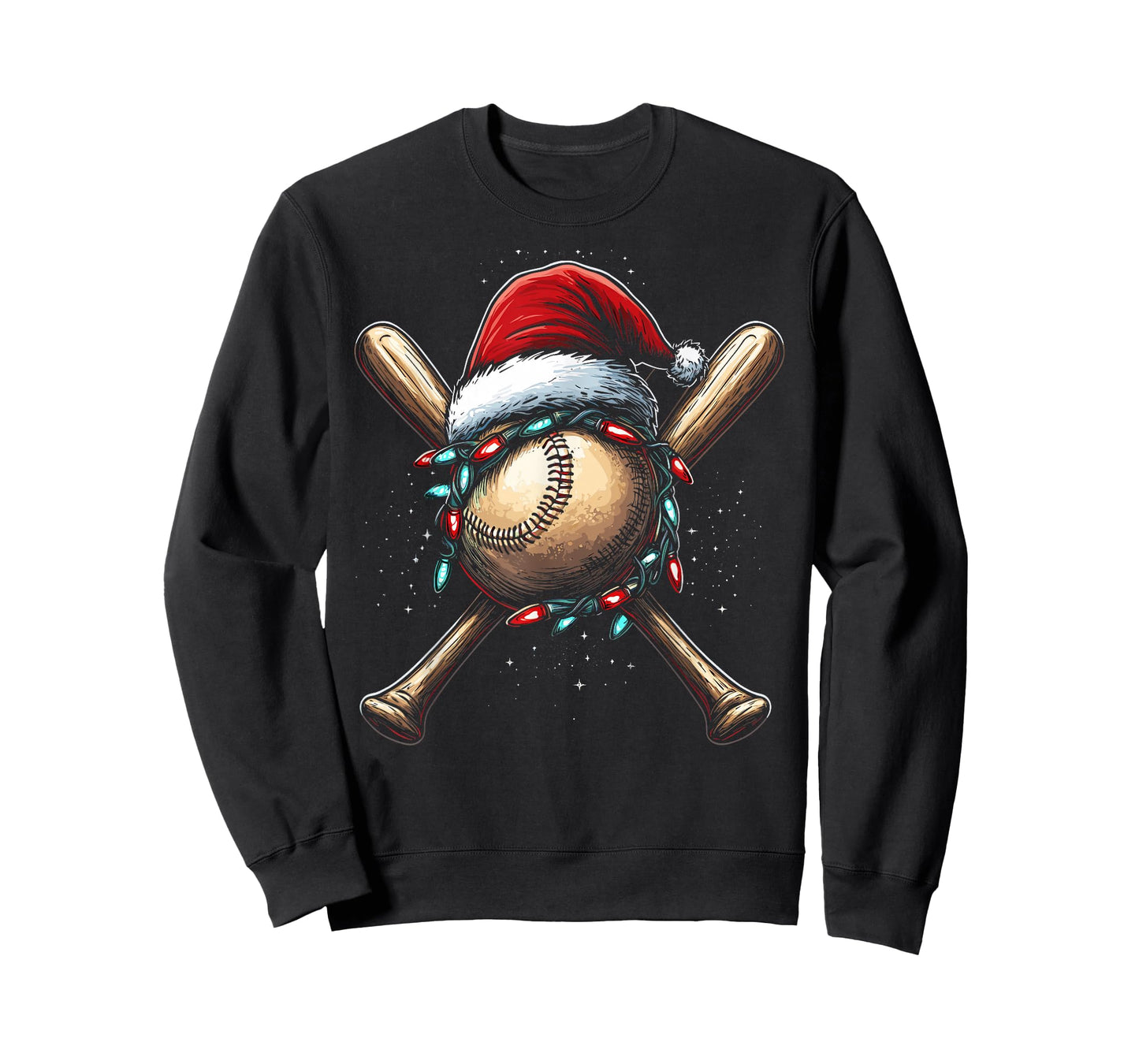Christmas Baseball Pajama Santa For Men Boys Girls Kids Xmas T-Shirt