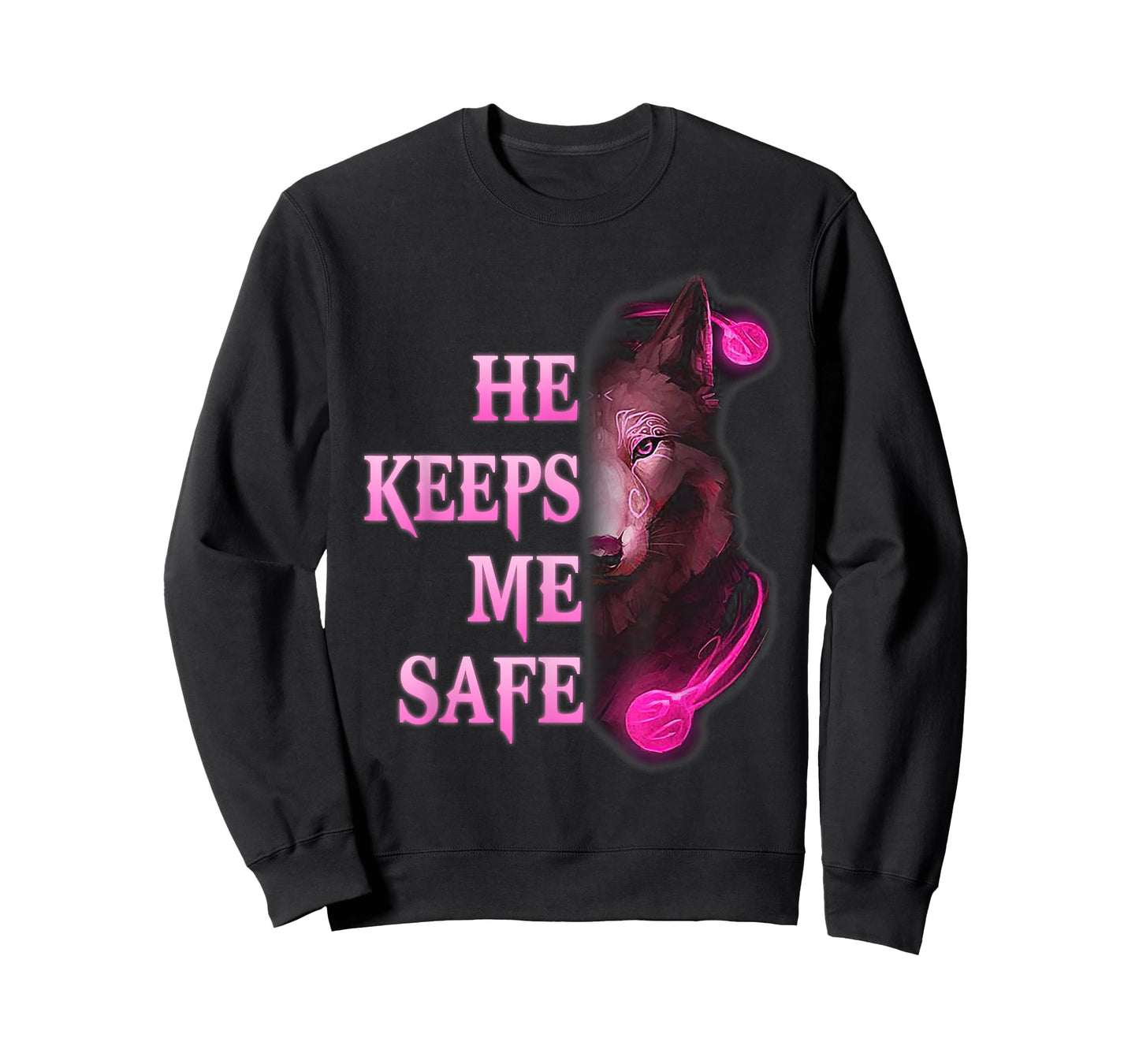 He Keeps me safe - She keeps me wild Couple Wolves T-Shirt