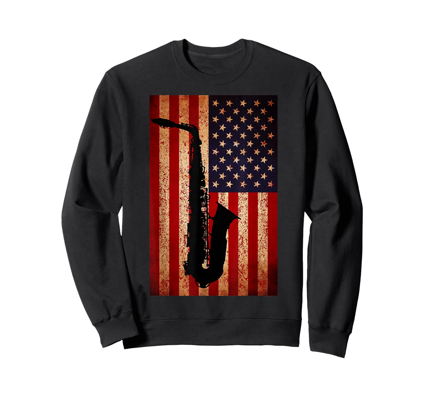 Vintage American Flag Saxophone Funny Sax Music Player Gifts T-Shirt