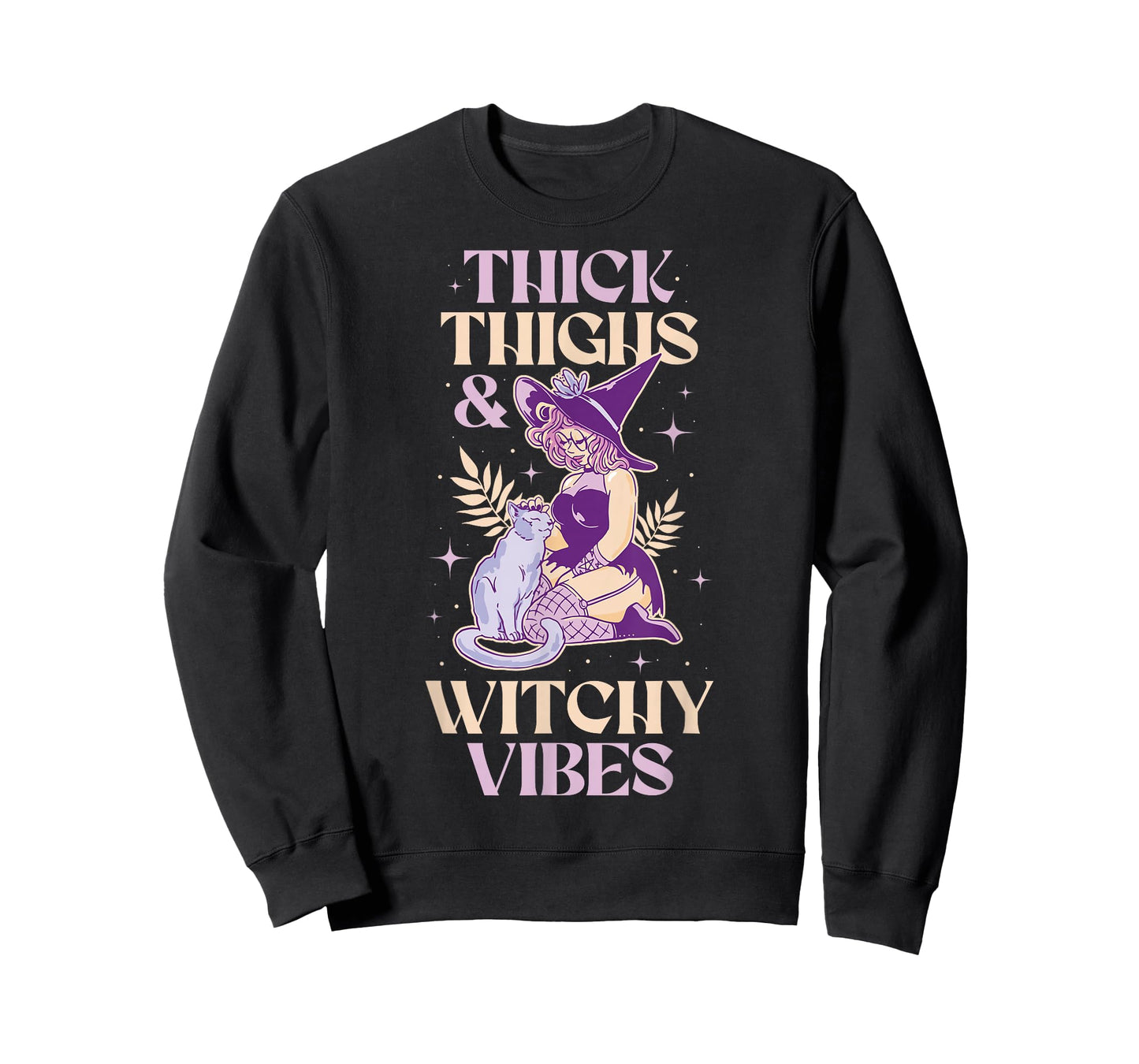 Funny Thick Thighs And Witchy Vibes T-Shirt