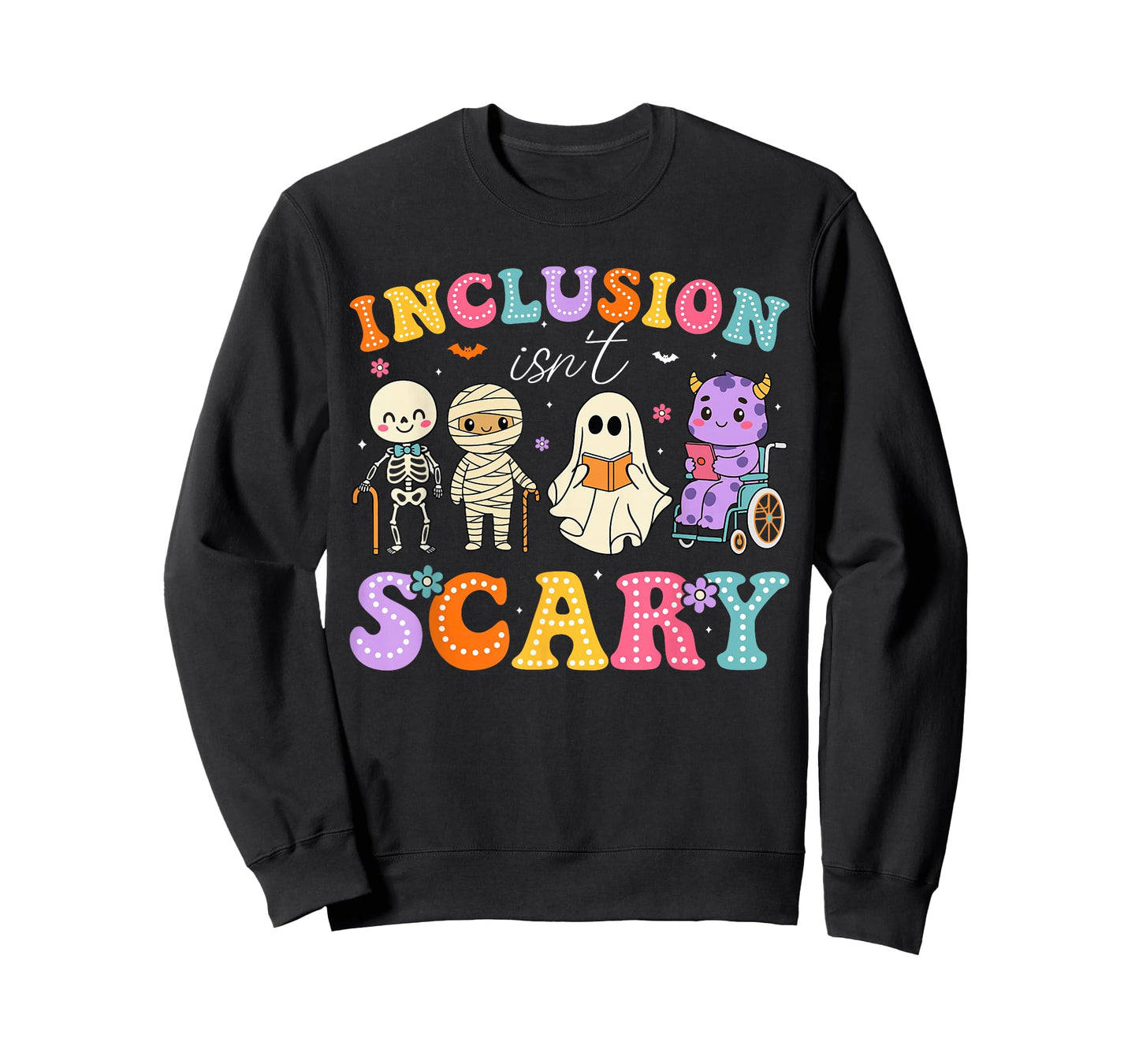 Inclusion Isn't Scary Ghost Funny Halloween SLP Sped Teacher T-Shirt