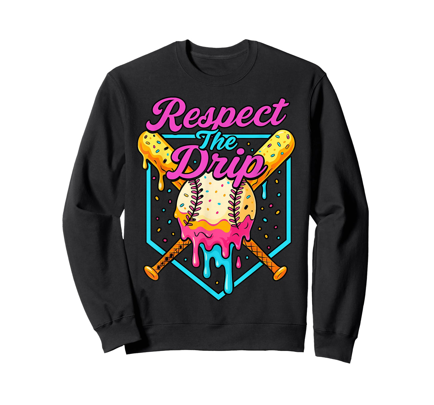 Respect The Drip Youth Baseball Ice Cream T-Shirt