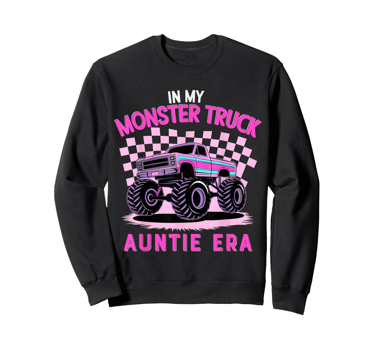 Groovy In My Monster Truck Auntie Era Monster Truck Aunt T-Shirt