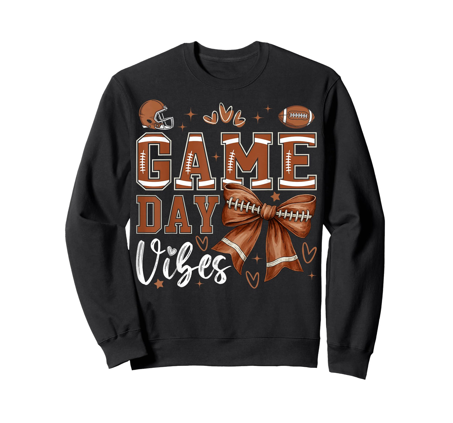 Game Day Vibes Football Coquette Bow Football Girl T-Shirt