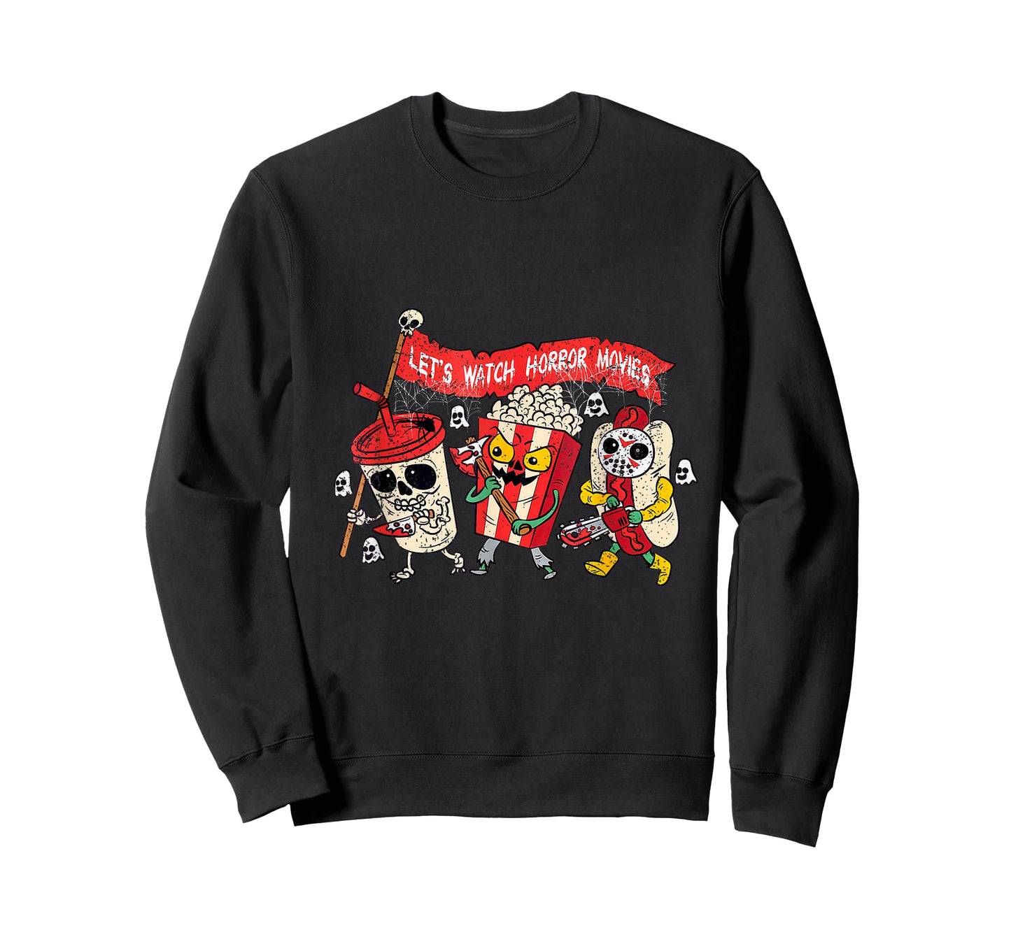 Retro Movie Concessions Let's Watch Horror Movies Halloween T-Shirt