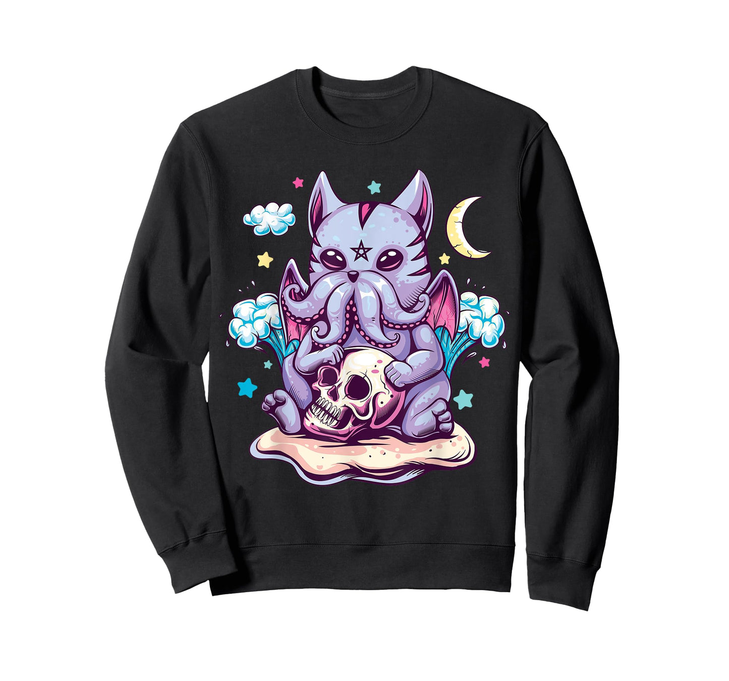 Kawaii Pastel Goth Cute Creepy Creature Skull Demon Menhera T-Shirt