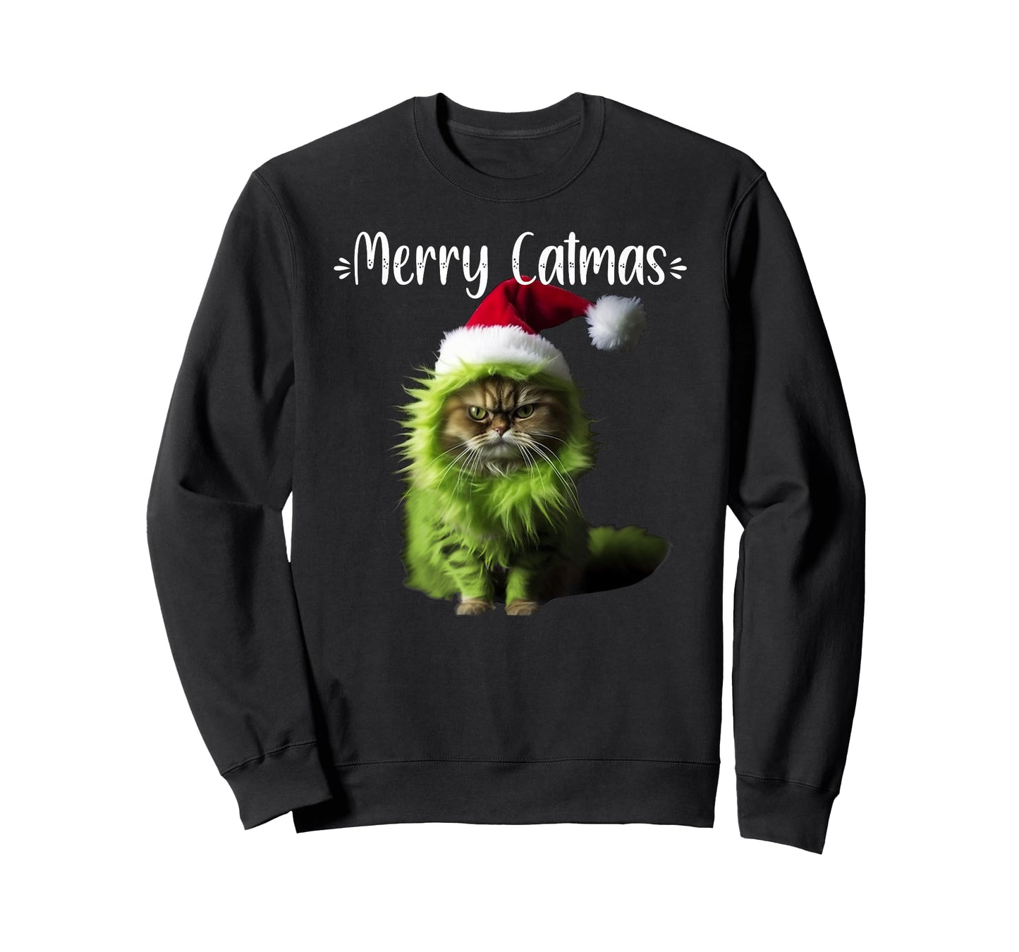 Merry Catmas - Funny Cat Christmas T-Shirt for Men Women Kids