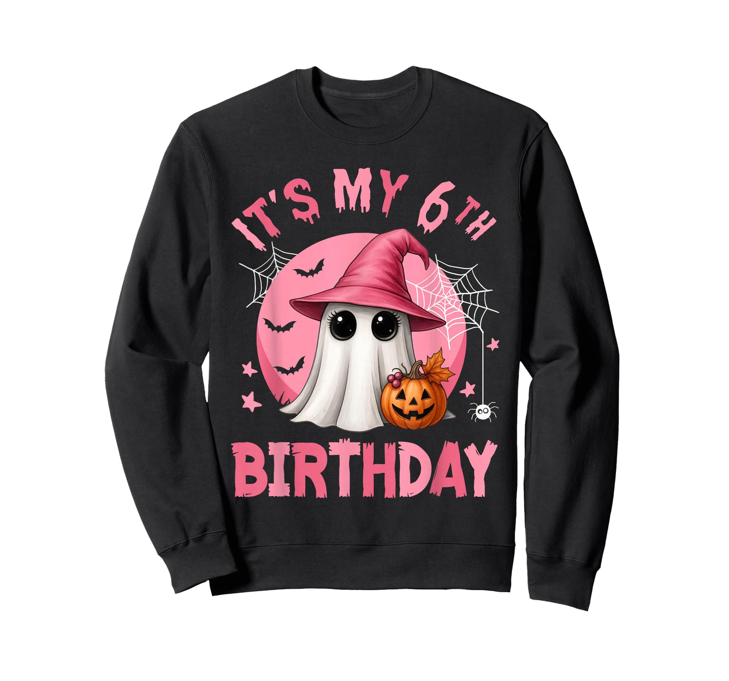 It's My 6th Birthday Ghoul Cute Ghost I'm 6 Years Old Kids T-Shirt