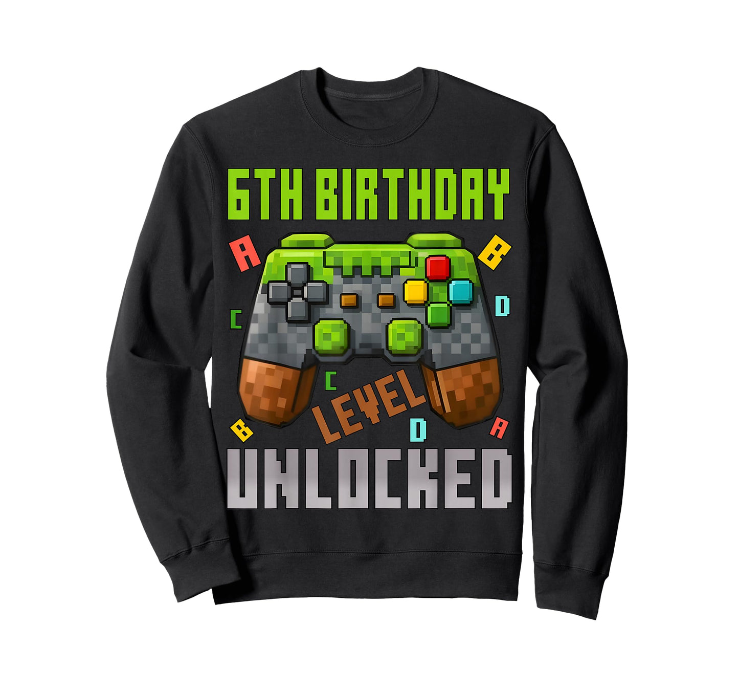 6th Birthday Boy Level 6 Unlocked Birthday Boy 6 Years Old T-Shirt