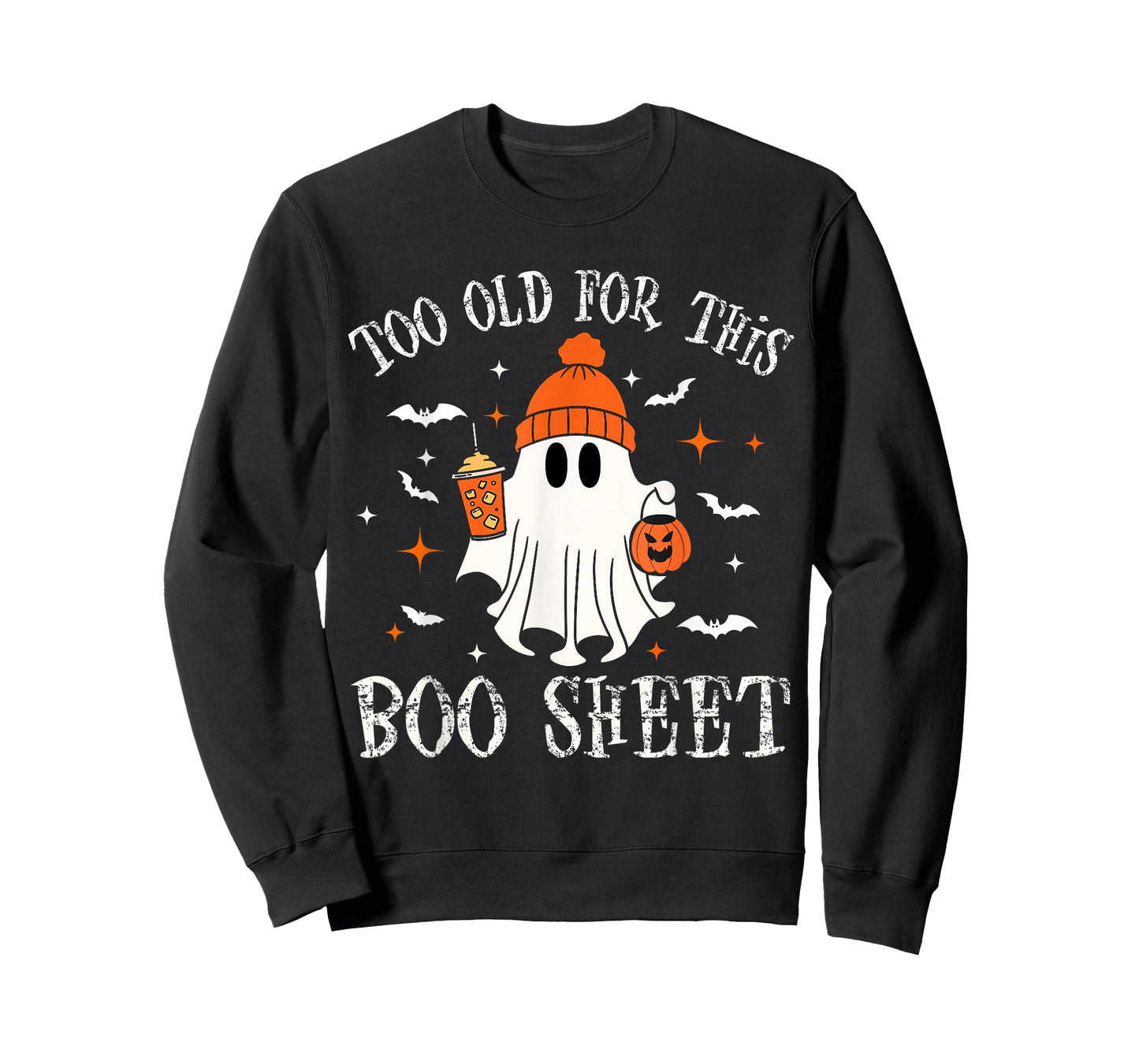 Too Old For This Boo Paper Ghost Halloween for Costume T-Shirt
