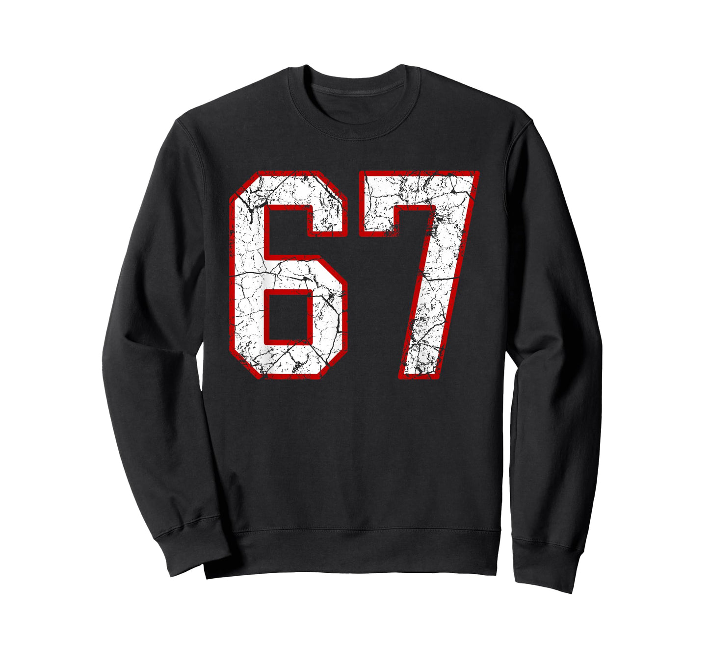 White and Red Sports Number 67 Jersey Uniform Player T-Shirt