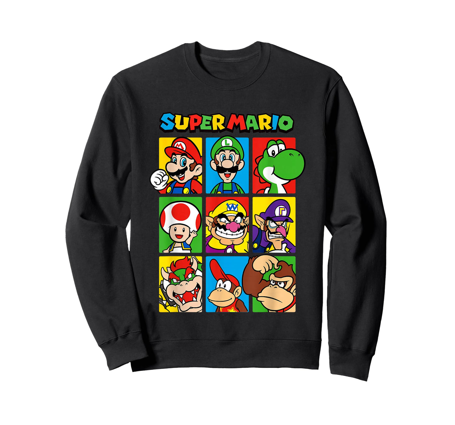 Super Mario Classic Big Character Box Up Portraits T-Shirt