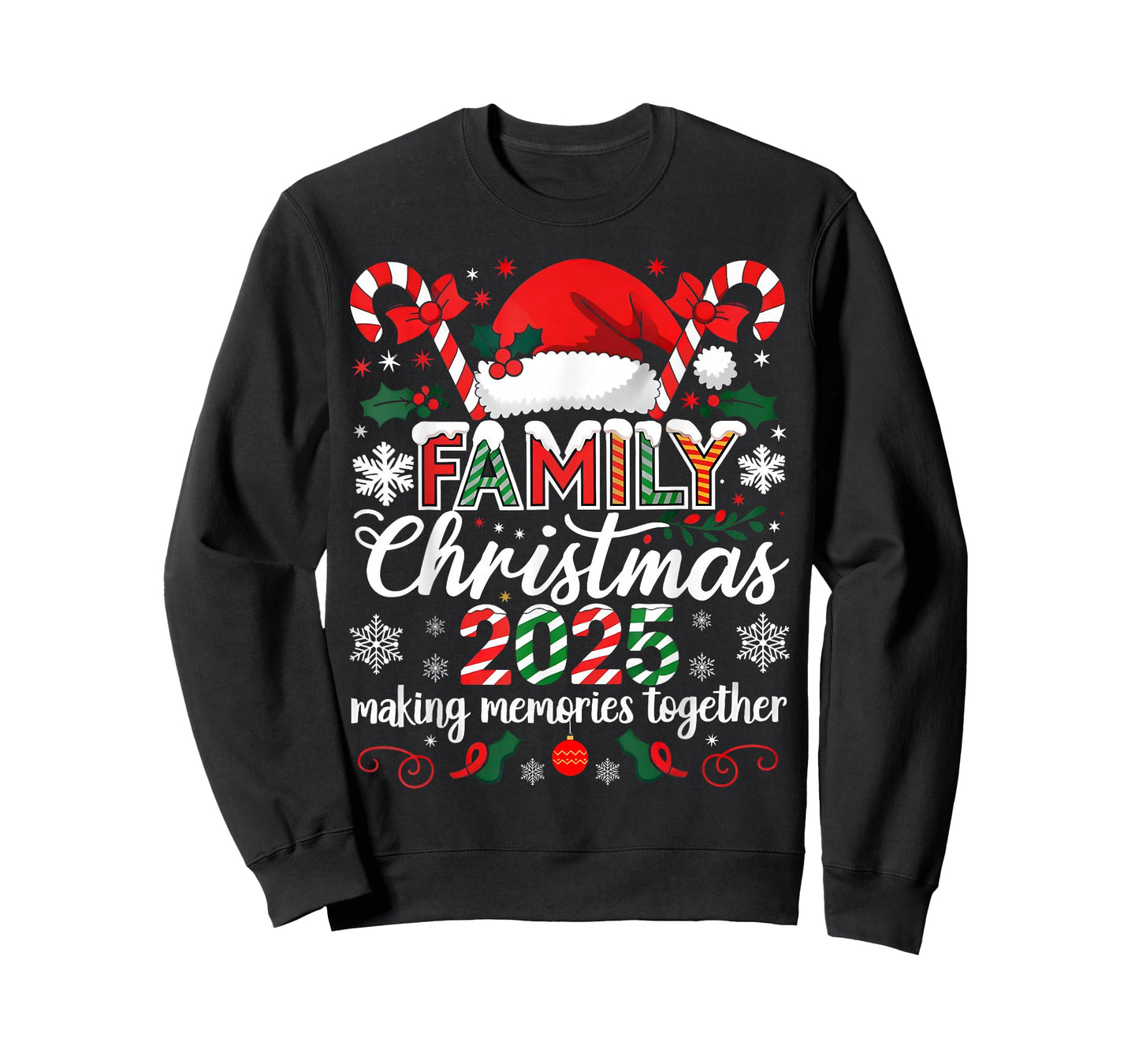 Family Christmas 2025 Making Memories Together Santa Candy T-Shirt