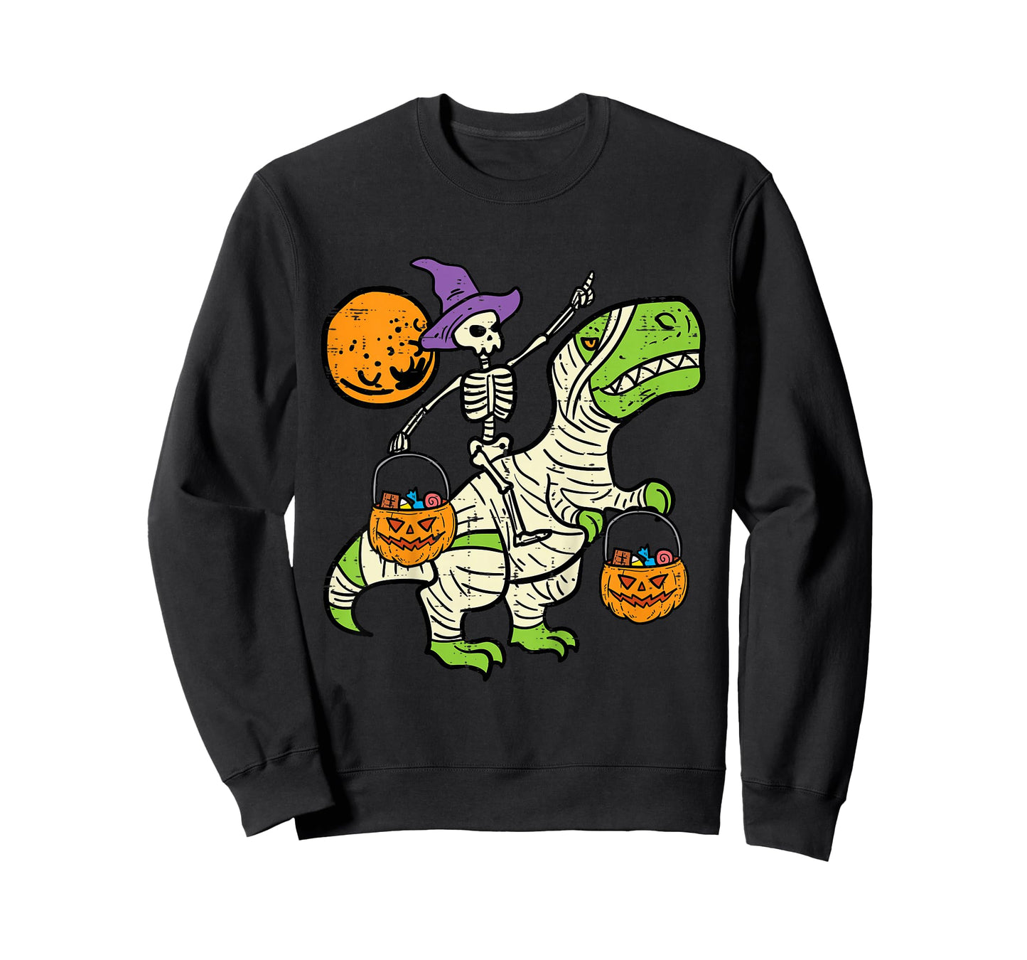 Kids Skeleton Dino Pumpkin Halloween Costume Toddler Boys Kids T-Shirt